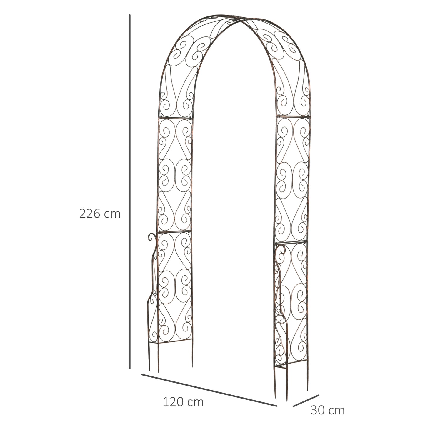 Metal Garden Arch Trellis, Decorative Arbour Archway