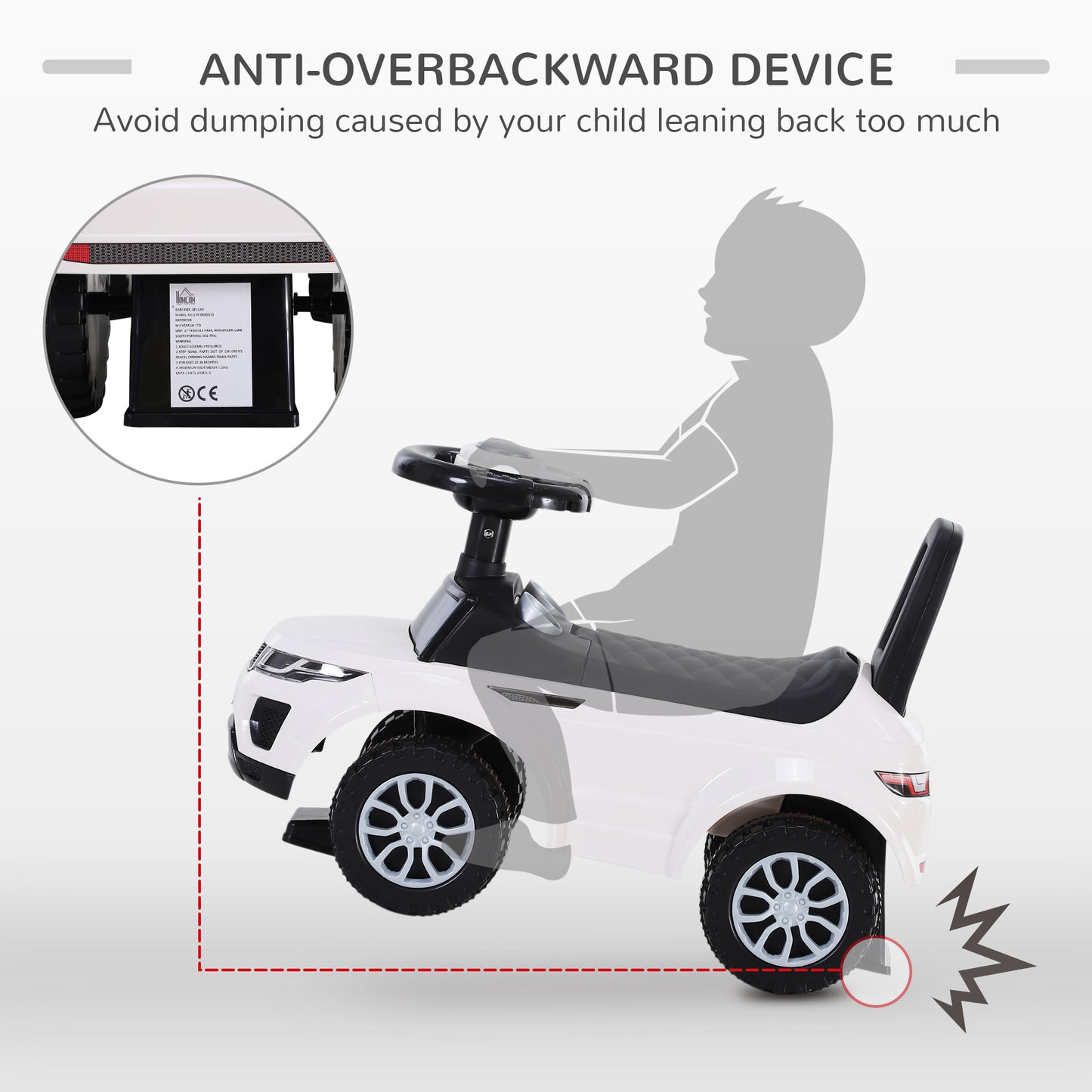 3-in-1 Ride On Car Foot To Floor Slider Toddler w/ Horn Steering