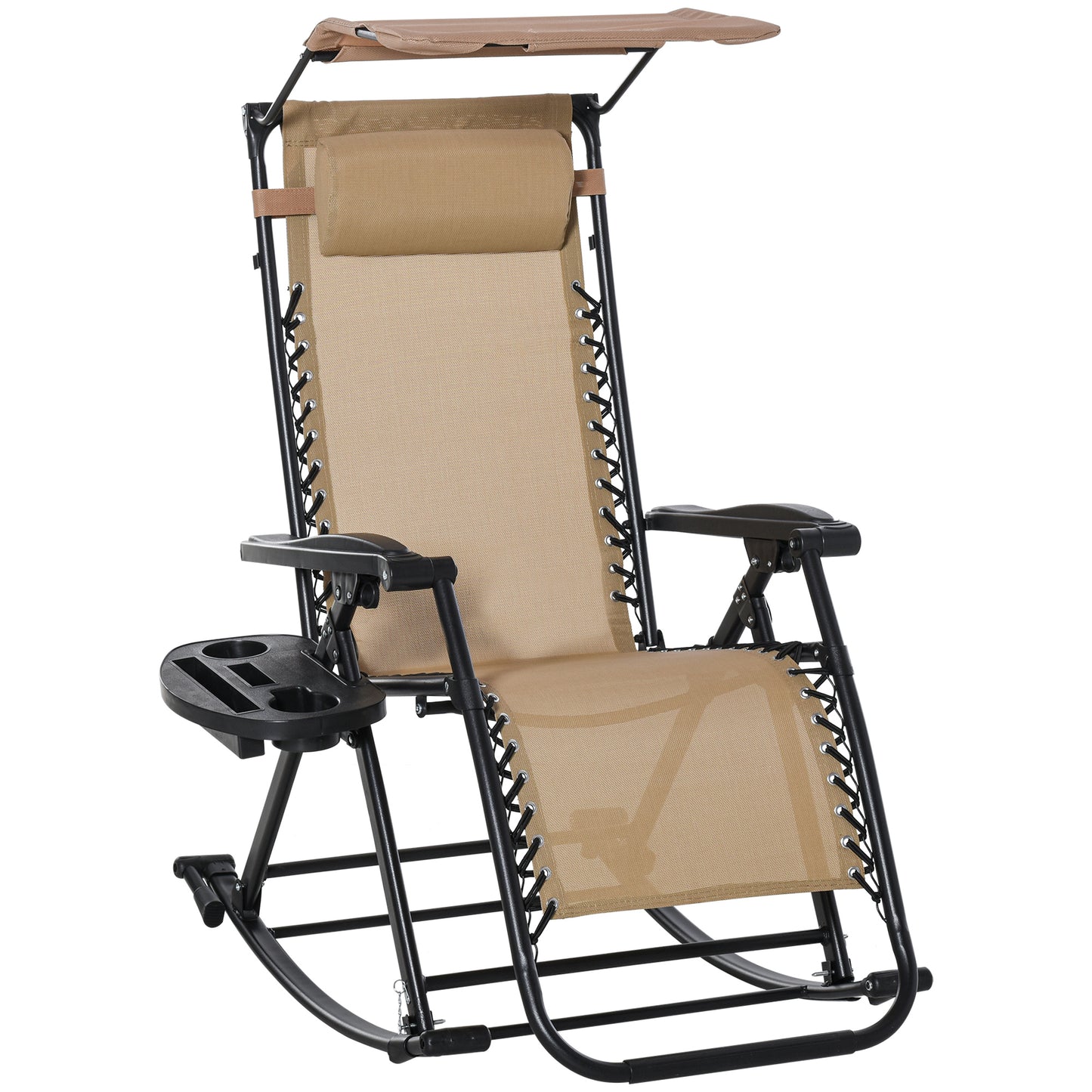 Garden Rocking Chair Folding Recliner Outdoor Adjustable Sun