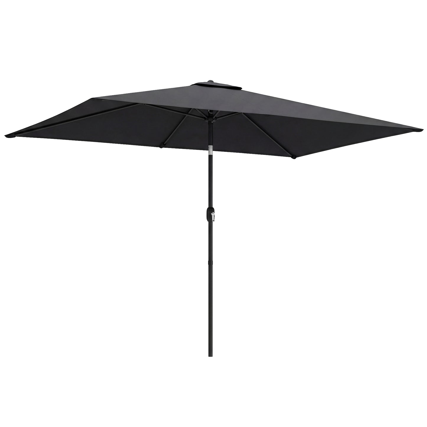 Garden Parasol, Parasol Umbrella with Crank Handle, Tilt Function
