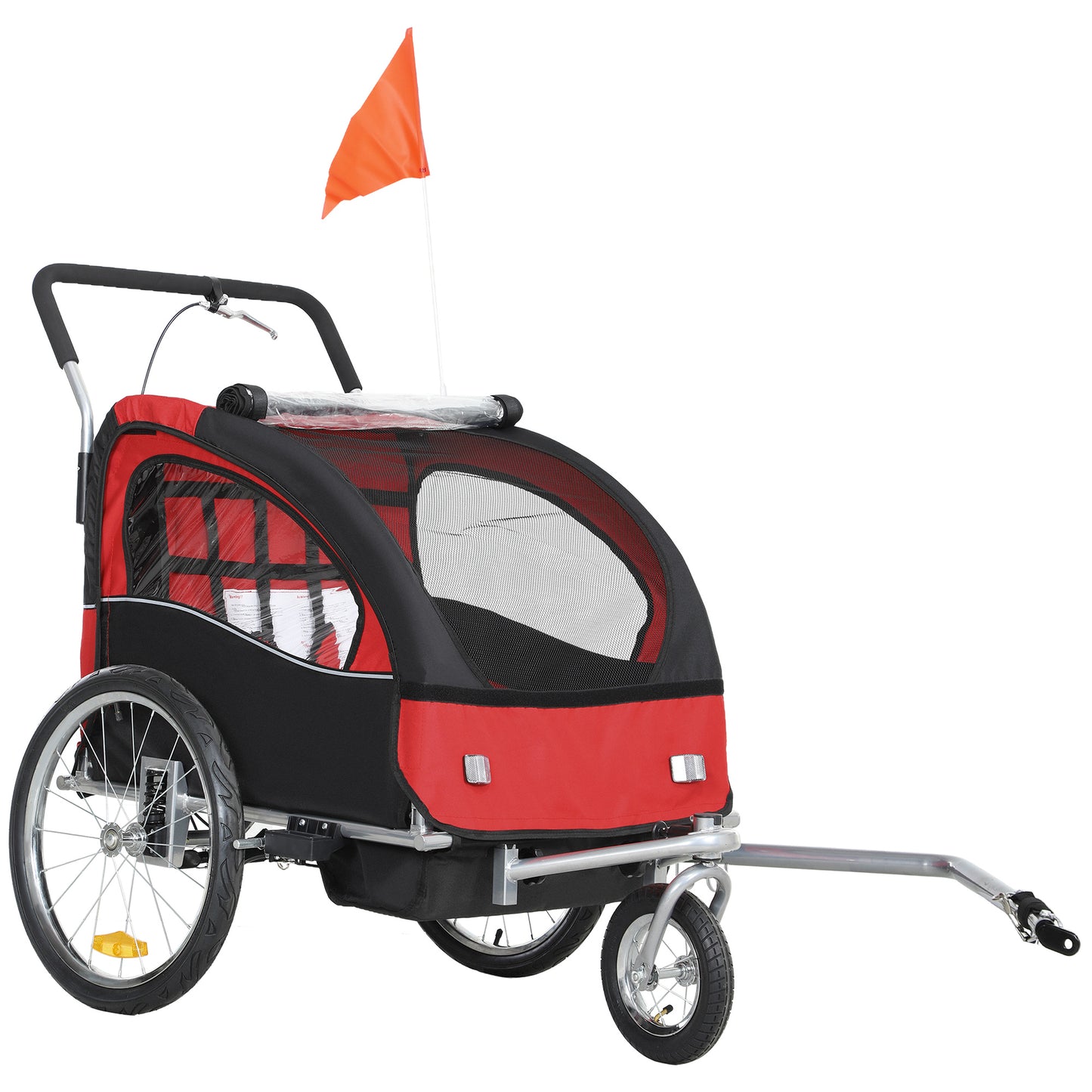 2 Seat Bike Trailer with 5 Point Harness