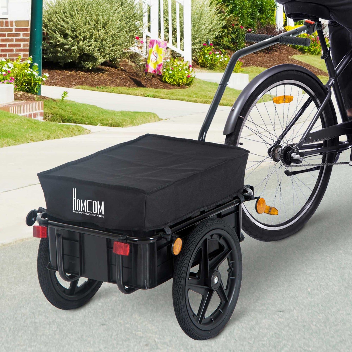 Cargo Trailer Bike Stroller Garden Trolley W/Carrier Utility