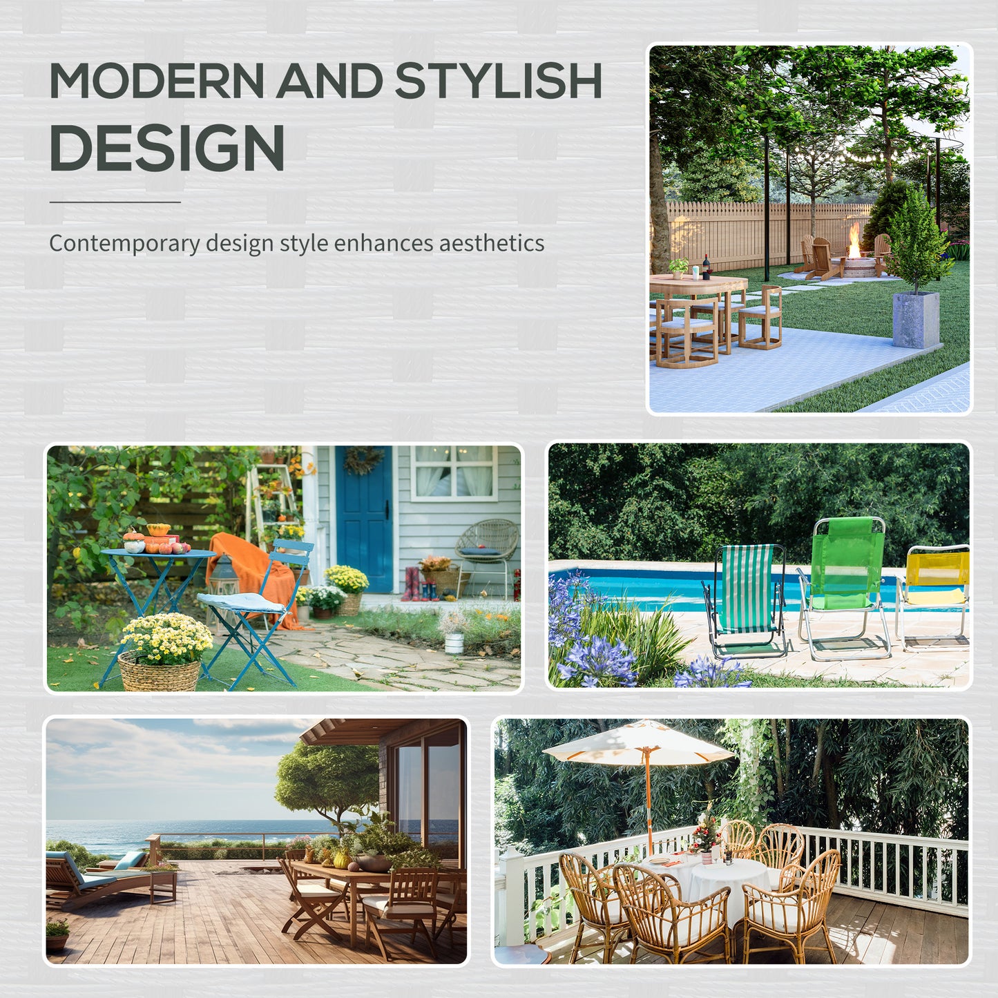 8-Seater Garden Rattan Furniture Rattan Corner Dining Sofa Set
