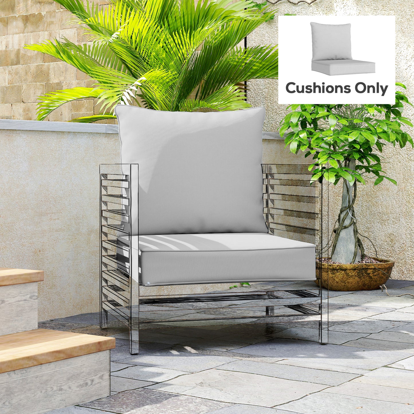 Outdoor Seat and Back Cushion Set