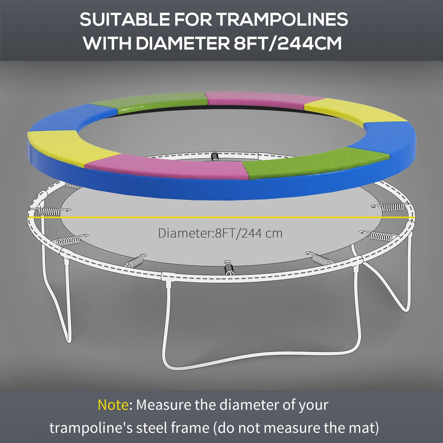 8FT Trampoline Spring Cover