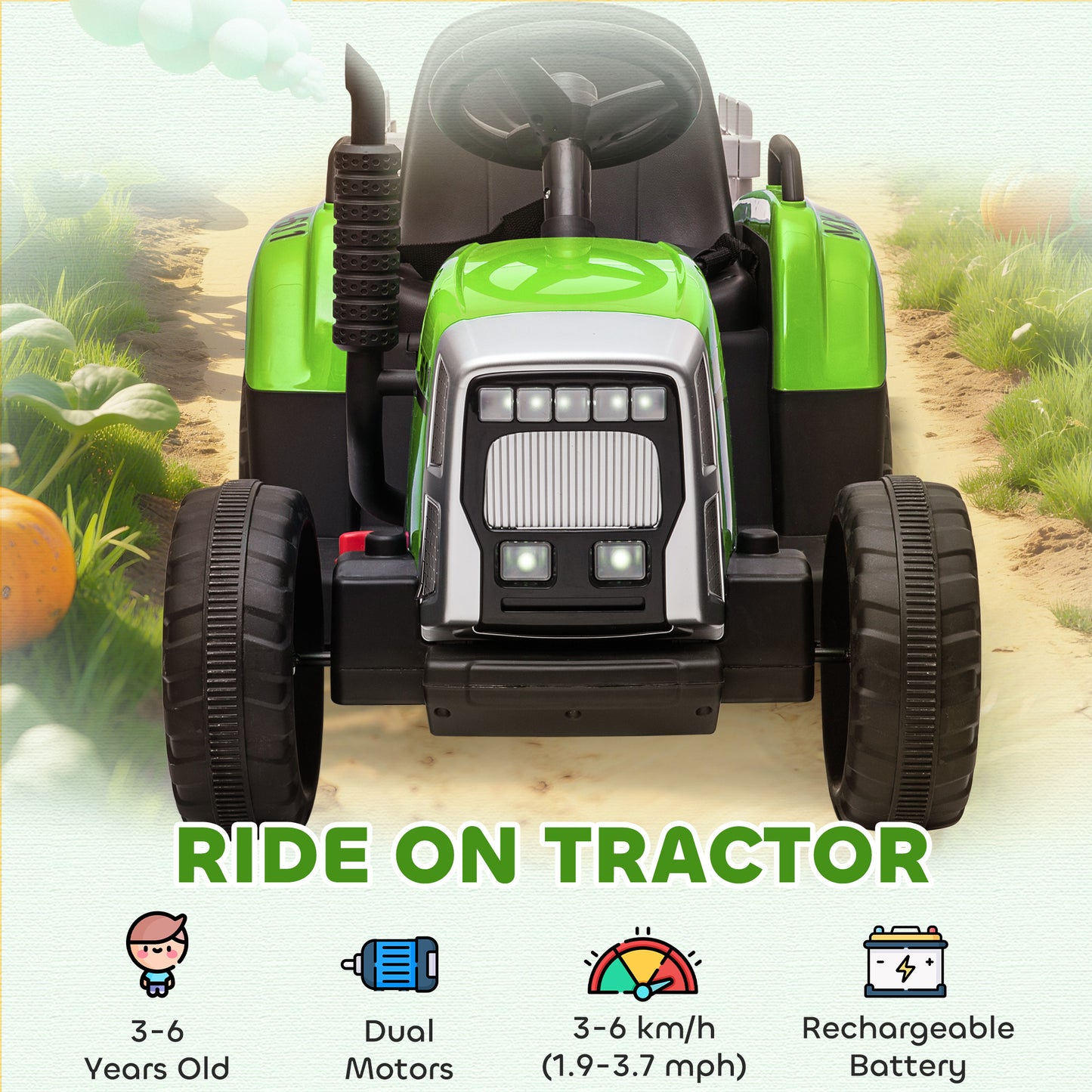 Ride On Tractor, Battery Powered Electric Car