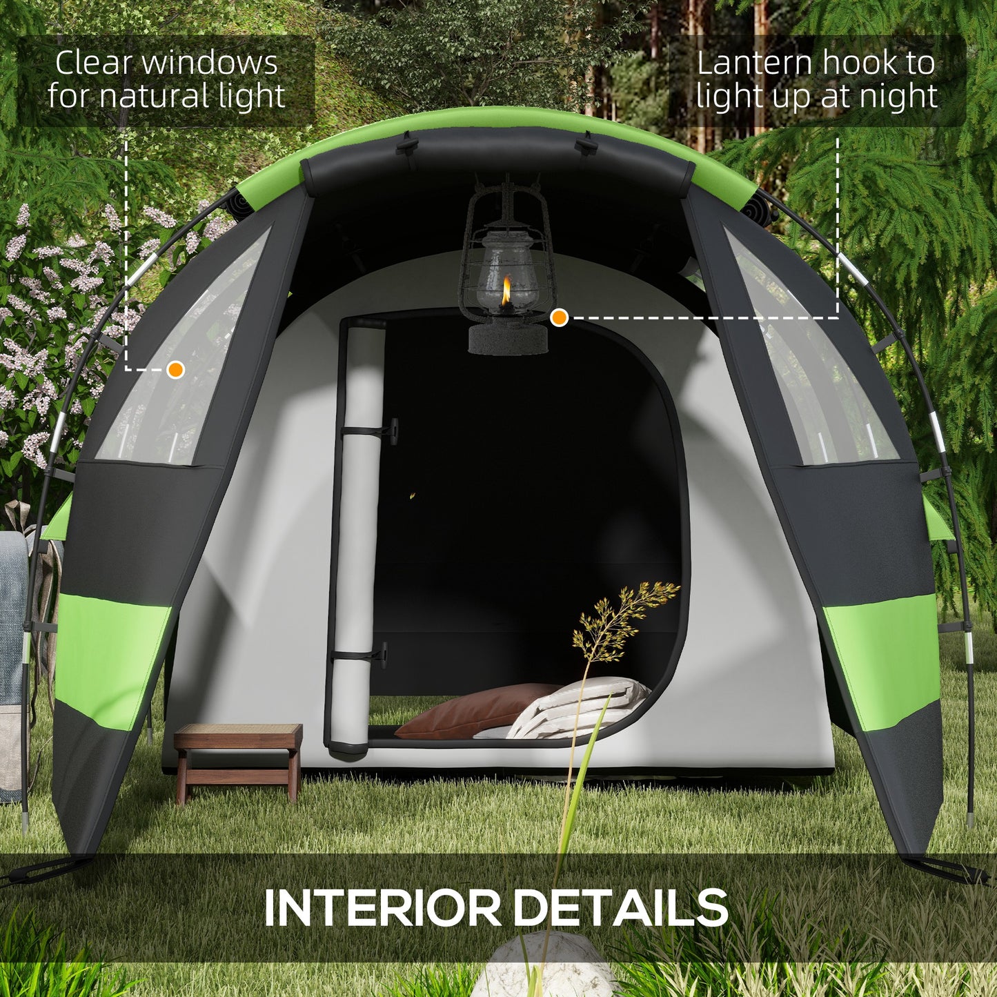 Four Man, Two Room Blackout Tent, with Accessories