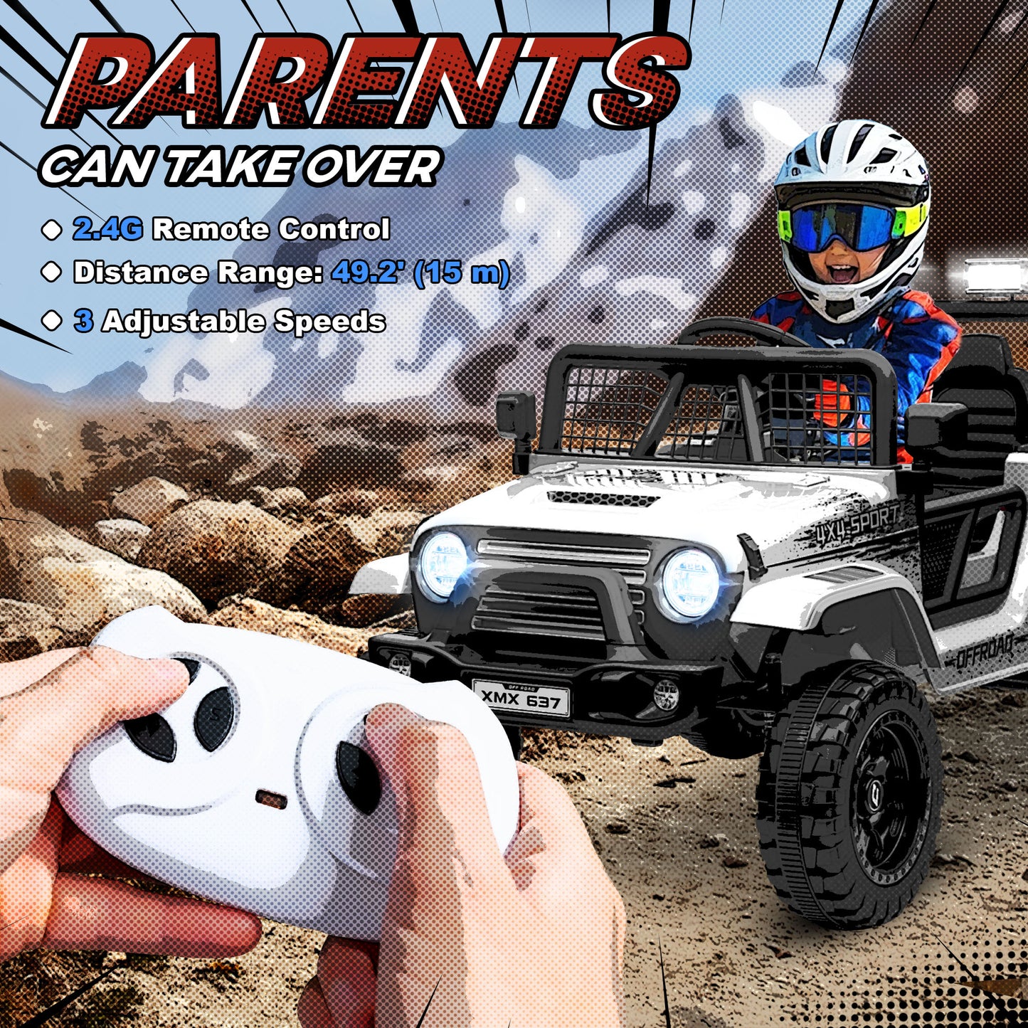12V Battery Powered Kids Ride-On Car
