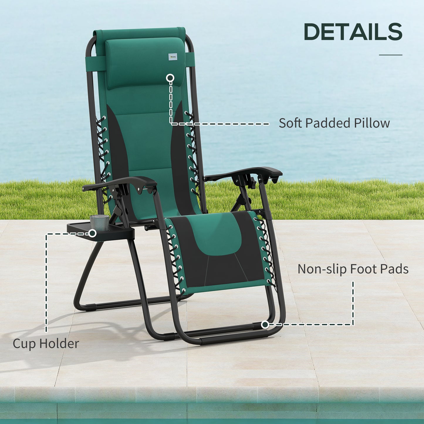 Zero Gravity Lounger Chair Set of 2 (1)