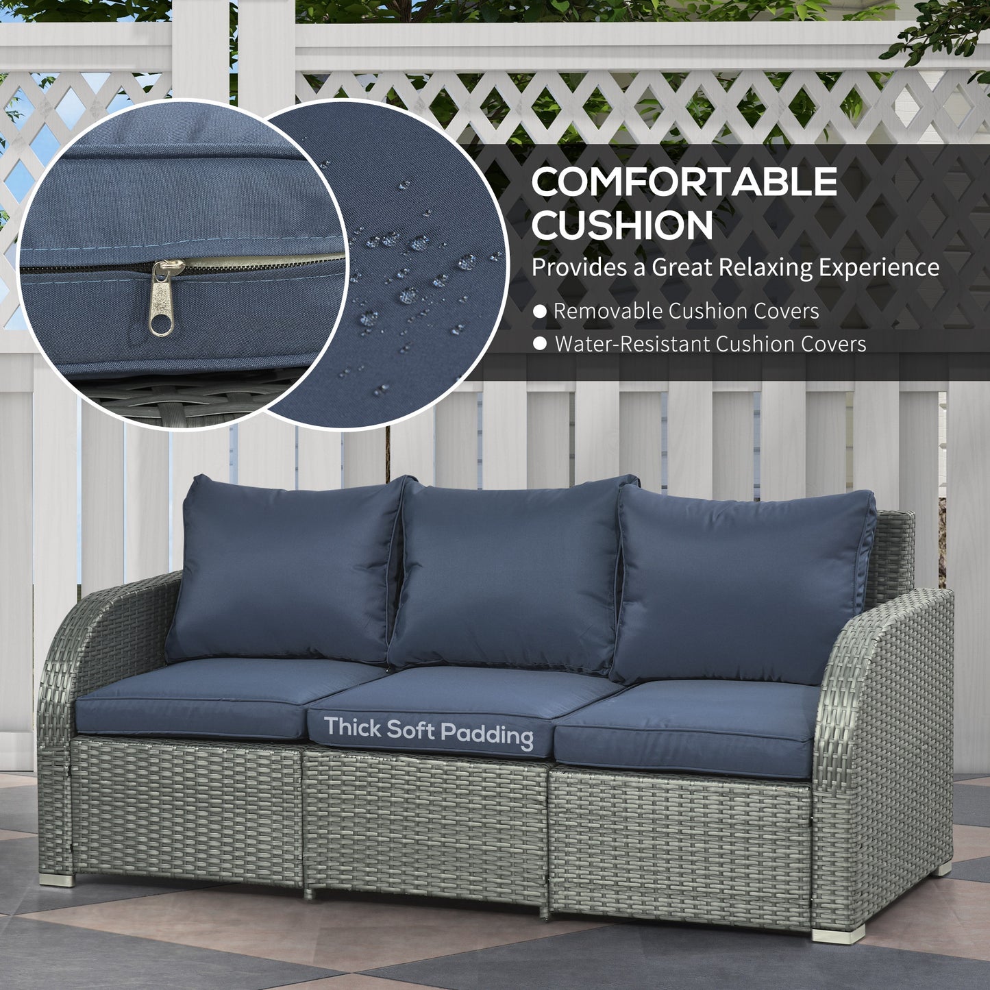 Six-piece Outdoor Rattan Dining Set