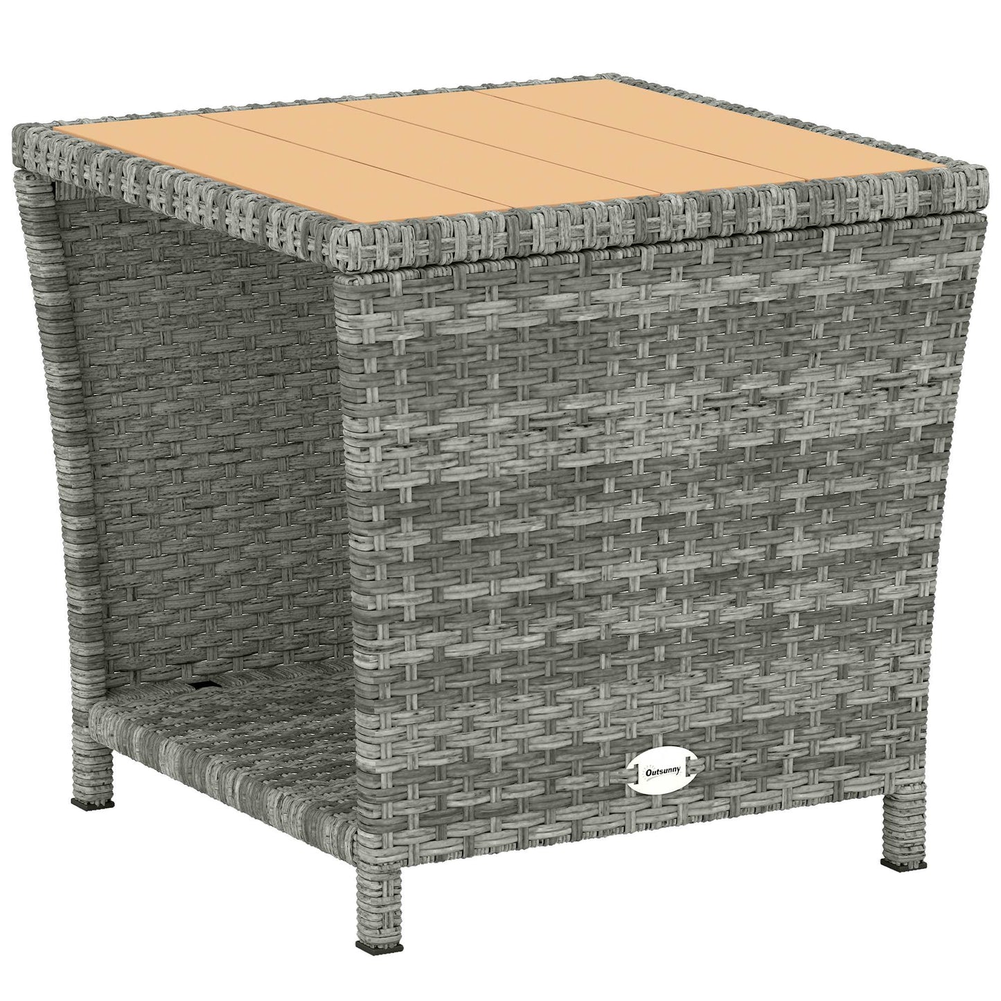 Side Table 2-Tier Outdoor Coffee Table (2)