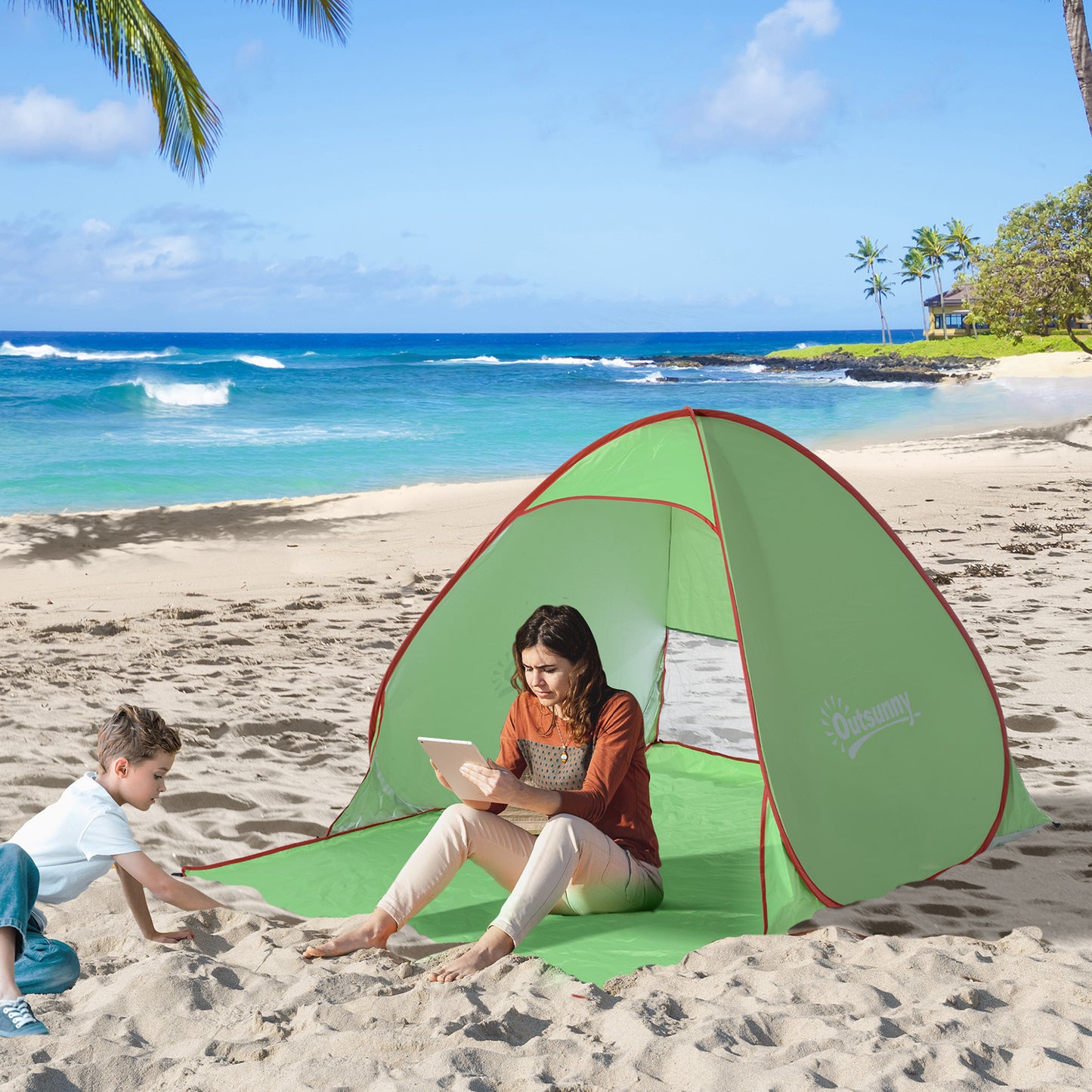 Pop Up Tent Beach Fishing Camping UV Protection Patio Sun Shade