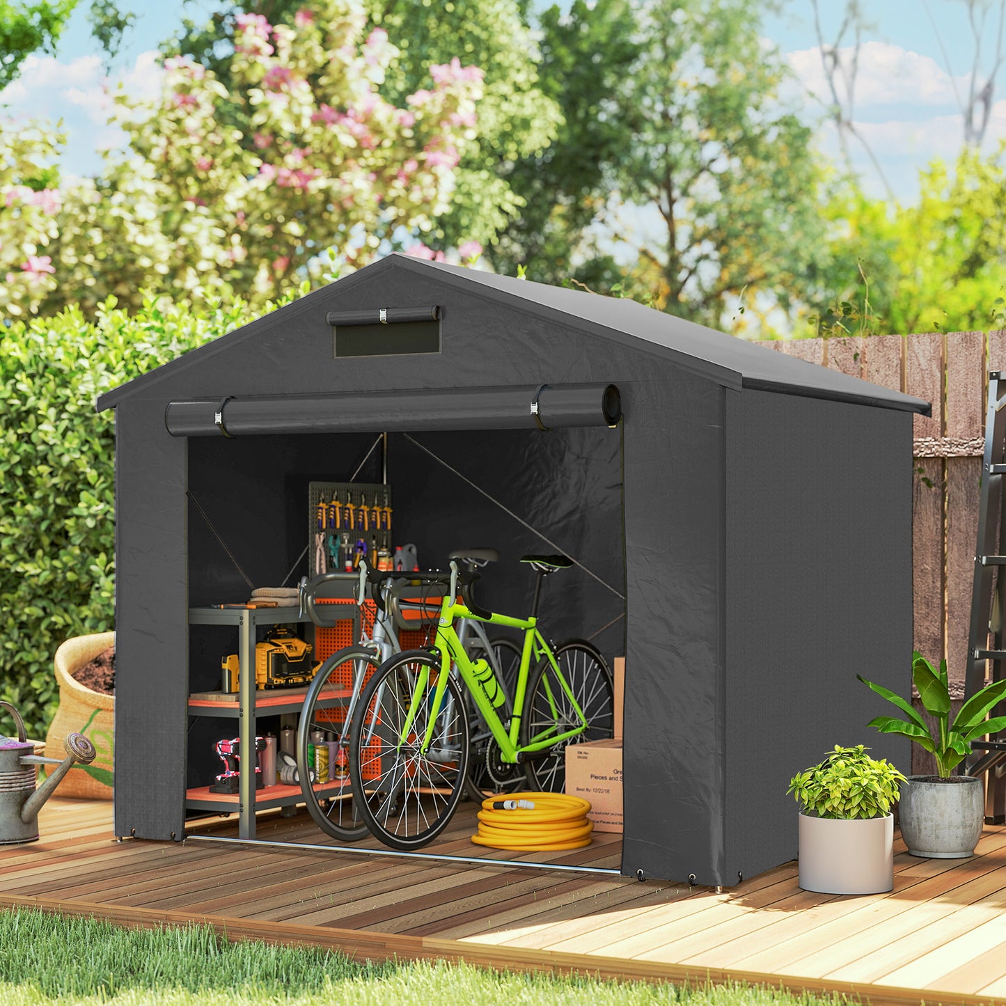 8 x 6 ft Outdoor Garden Storage Shed