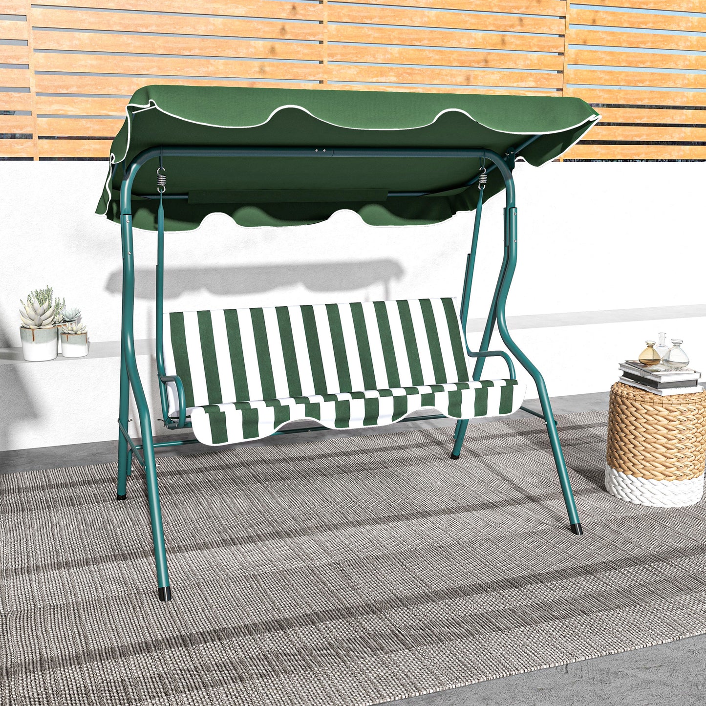 3 Seater Garden Swing Seat Chair Outdoor Bench (1)