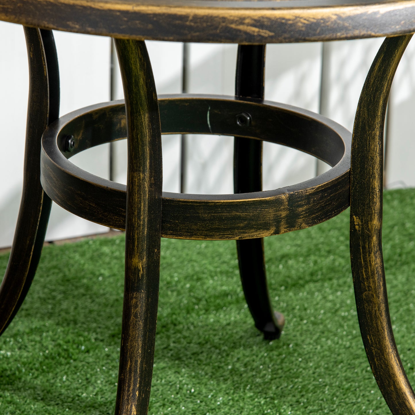 Outdoor Garden Table, Cast Aluminium Patio End Table