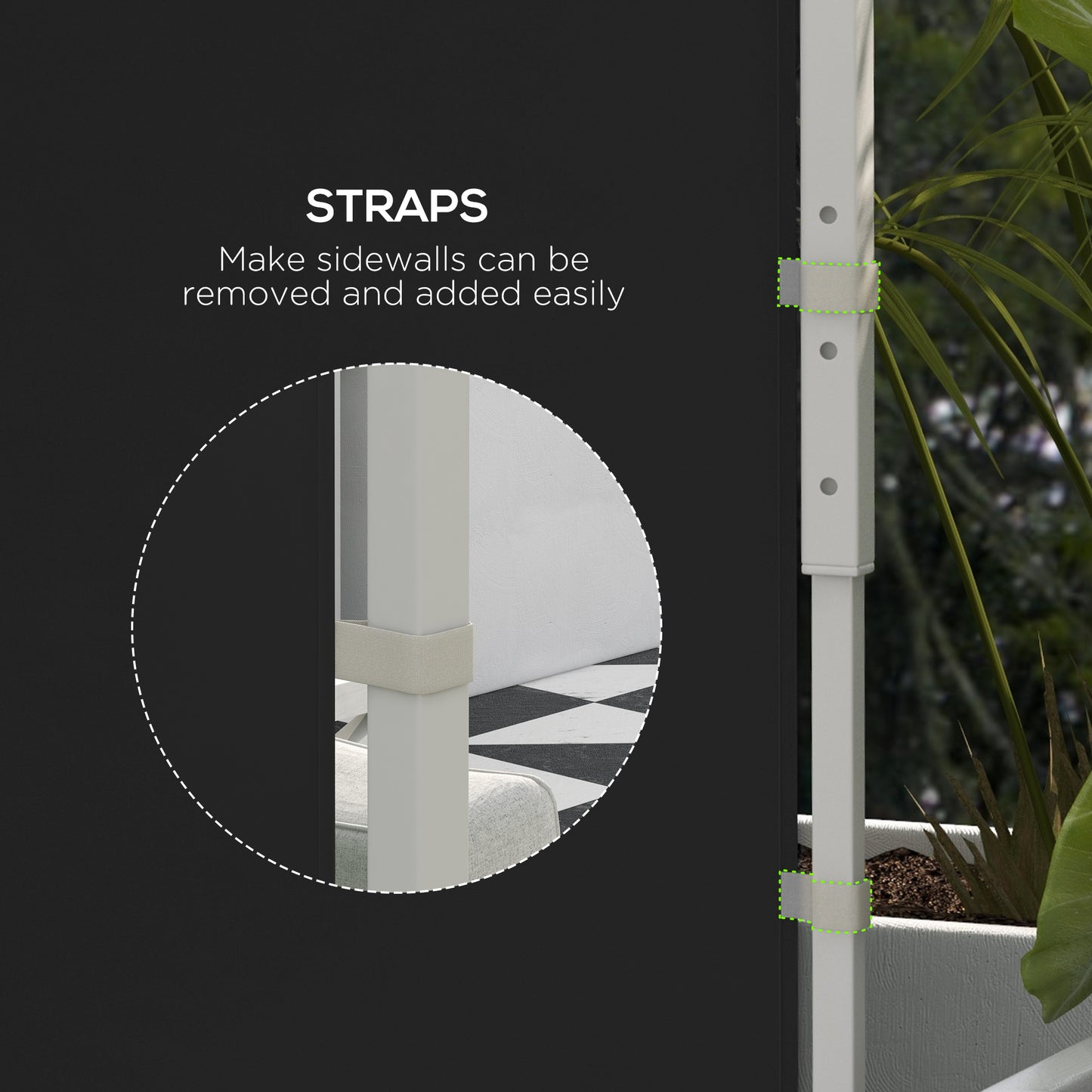 Gazebo Side Panels, 2 Pack Sides Replacement