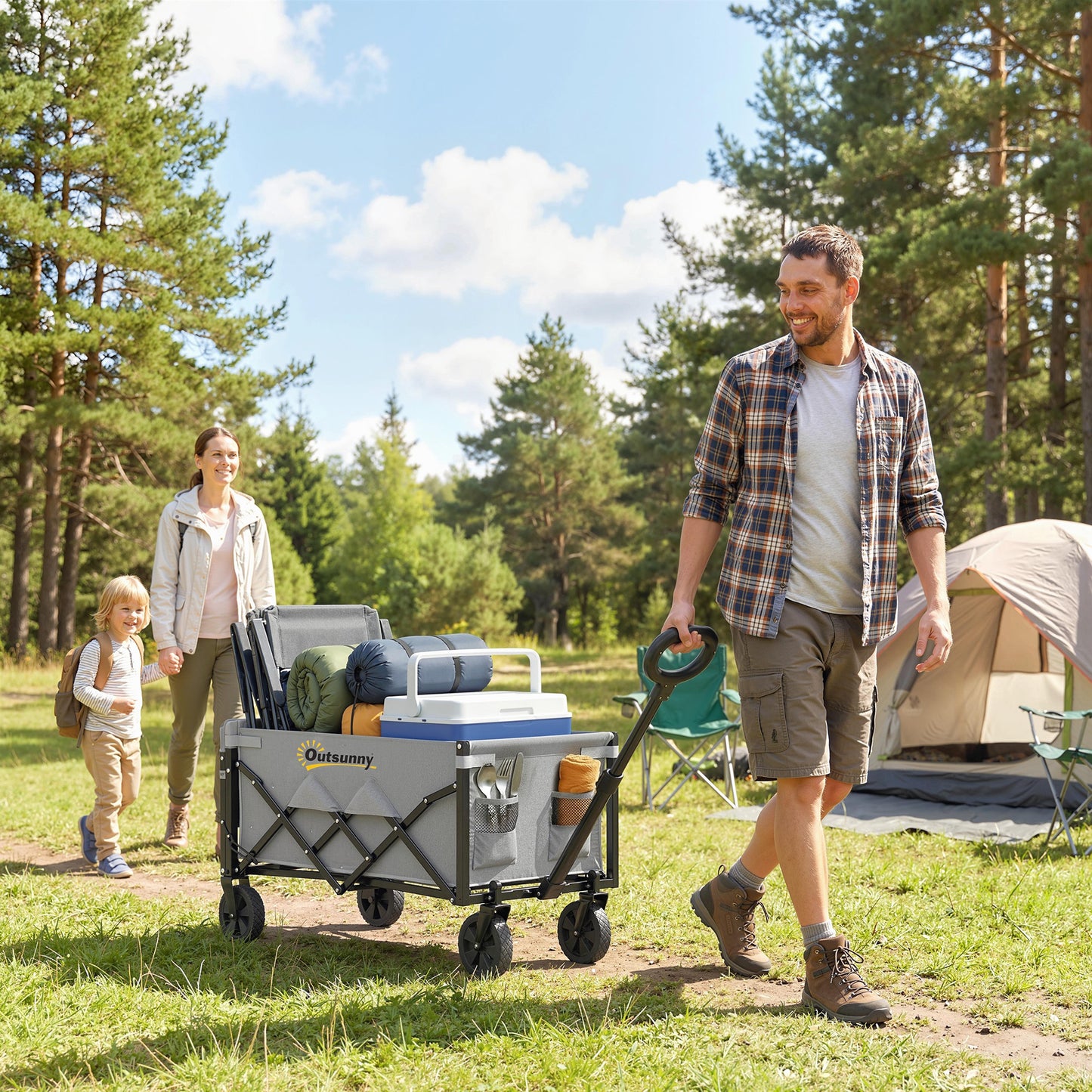 60L Foldable Festival Trolley on Wheels