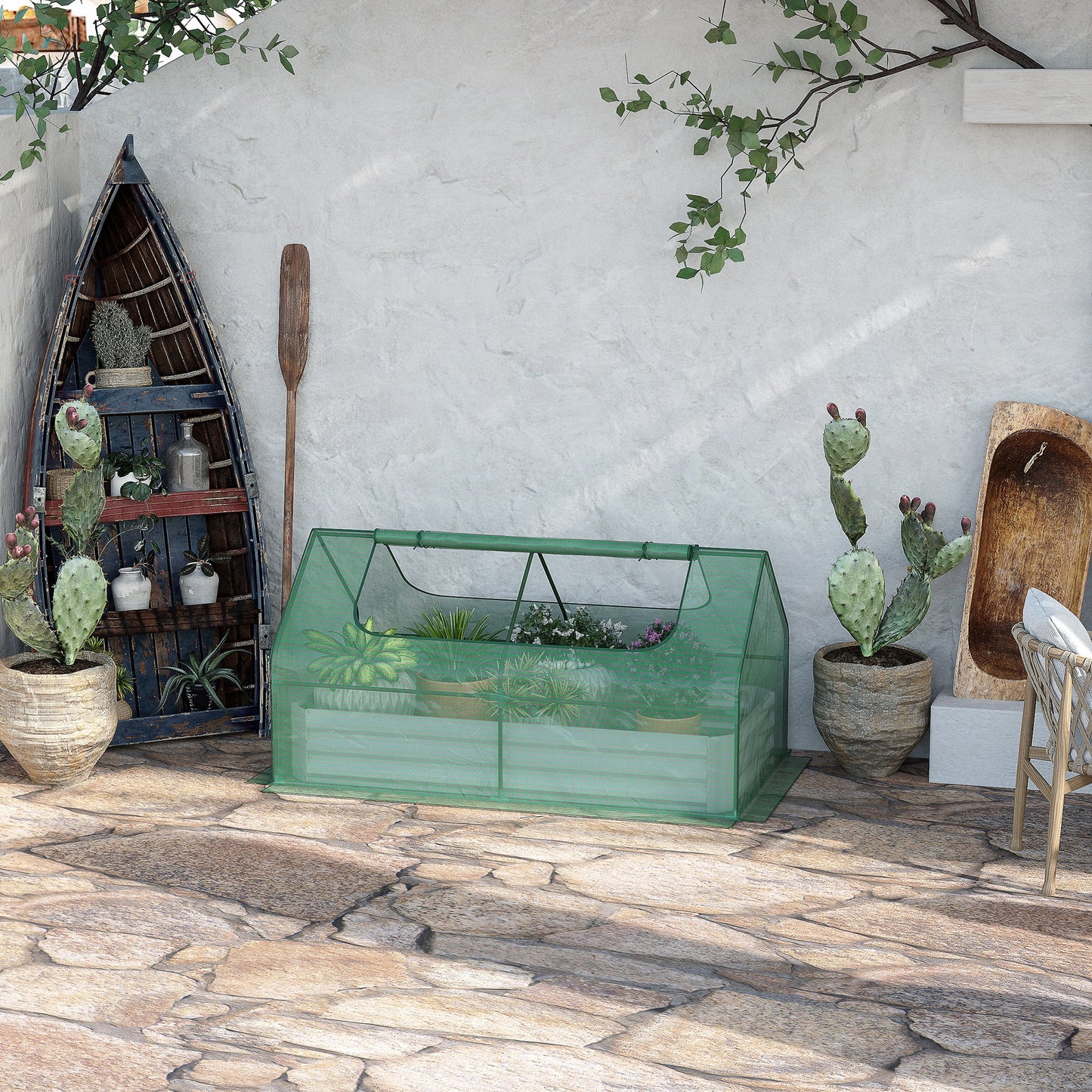 Raised Garden Bed with Greenhouse (1)
