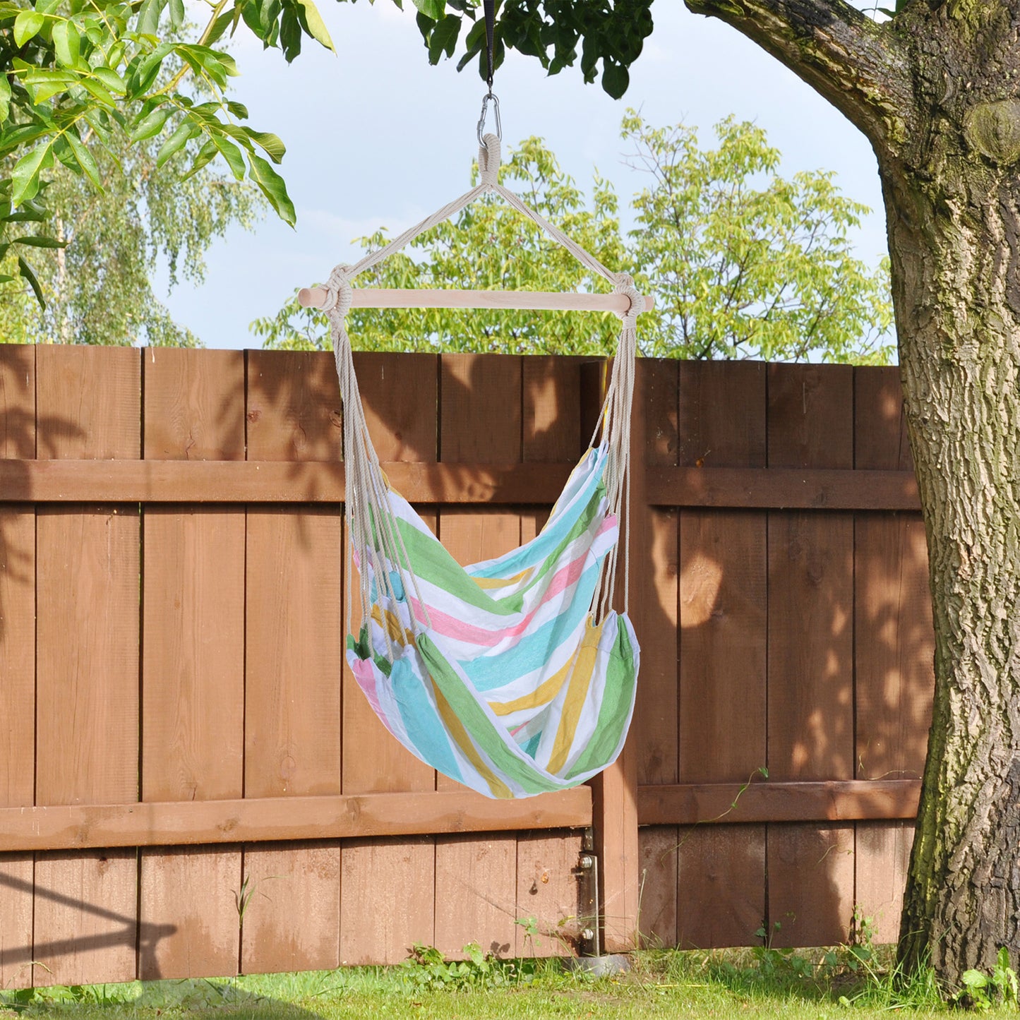 Outdoor Hanging Rope Chair with Cotton Rope