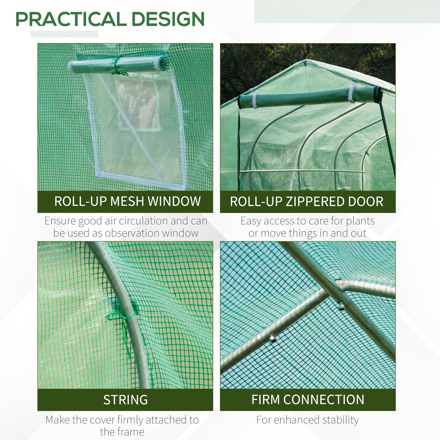 Polytunnel Greenhouse with Windows and Door (2)