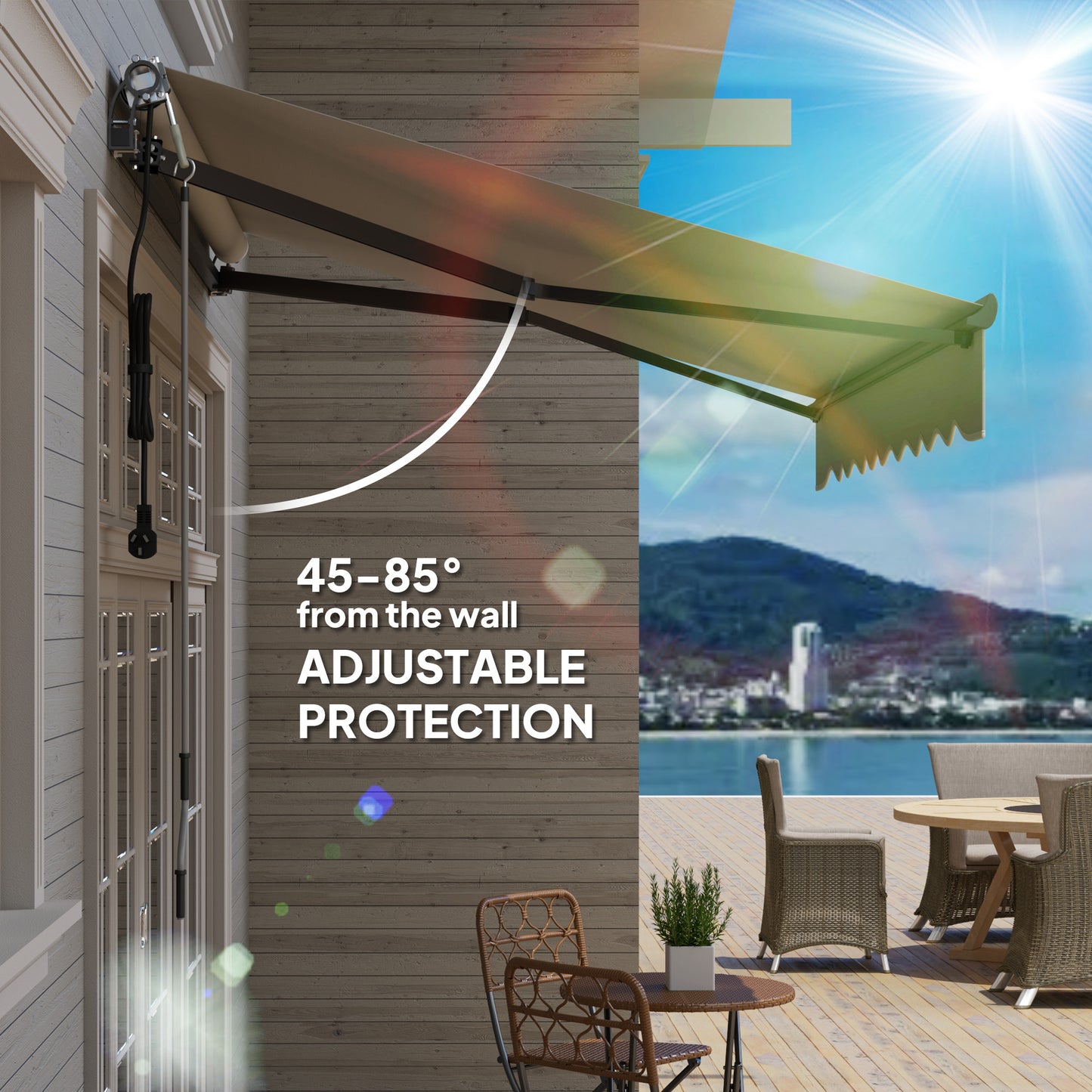 2.5 x 2m Electric Awning with Remote Controller