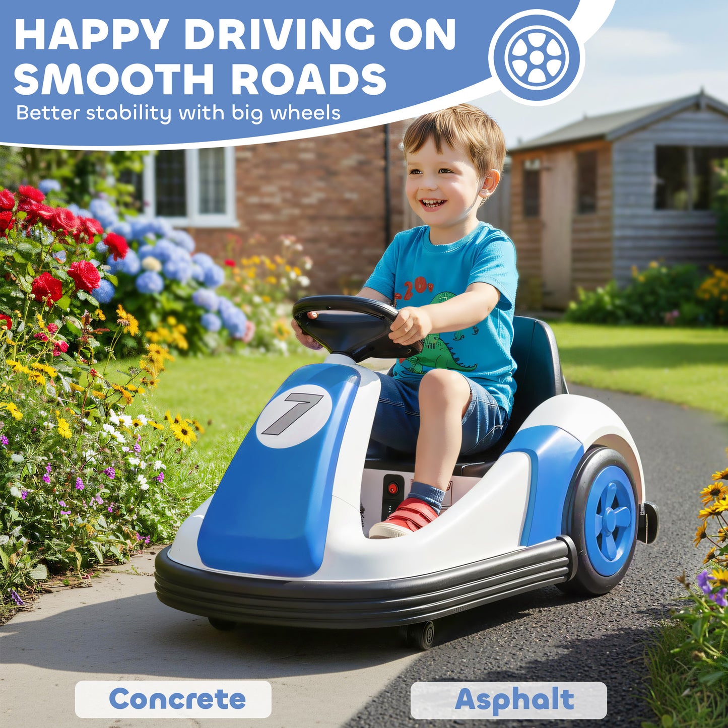 Kids Bumper Car with 360-Degree Rotation