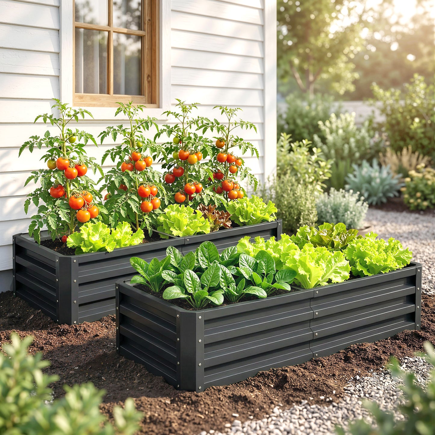 Set of 2 Raised Beds for Garden (1)