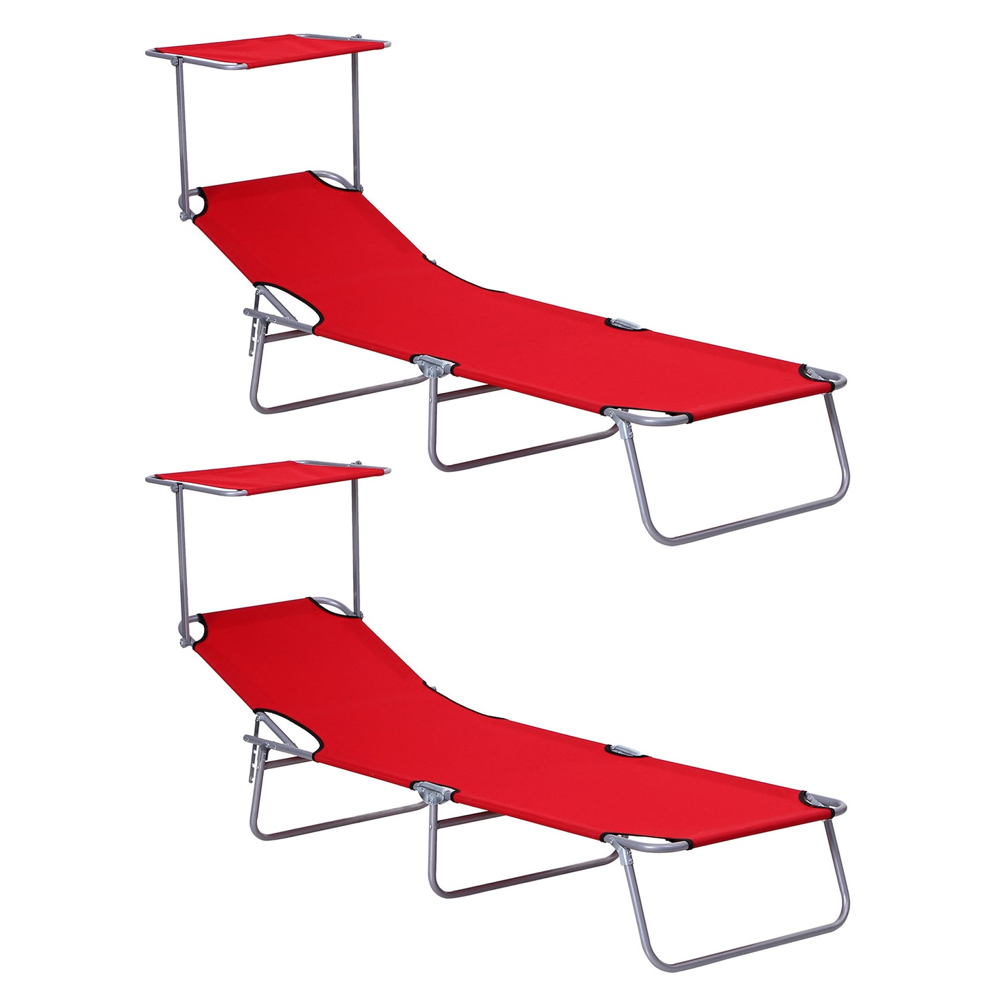 2 Piece Folding Sun Lounger