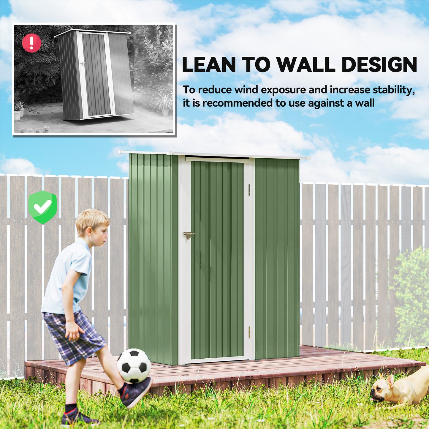 5ft x 3ft Garden Storage Shed (1)