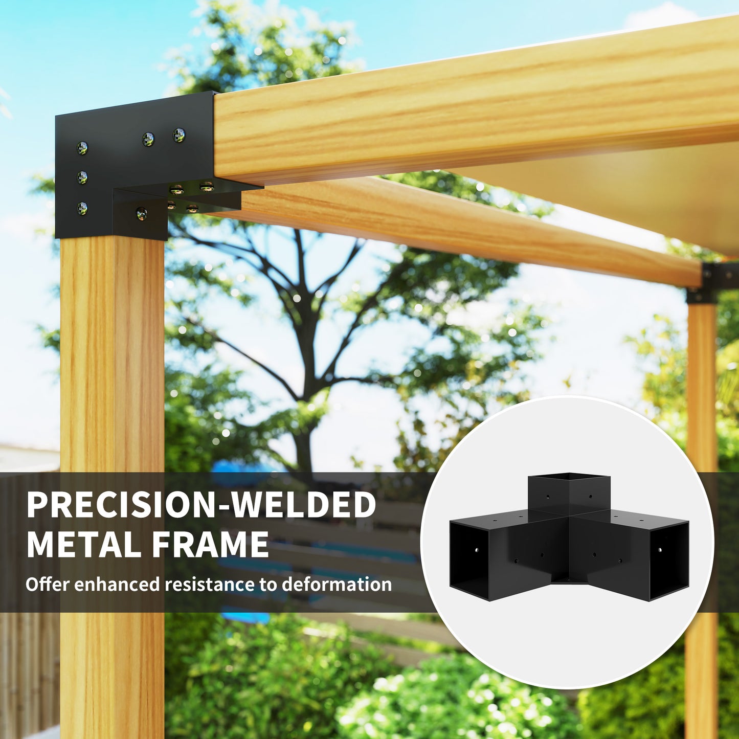 Pergola Kit, DIY Pergola Brackets with 3-Way Pergola Corner Brackets