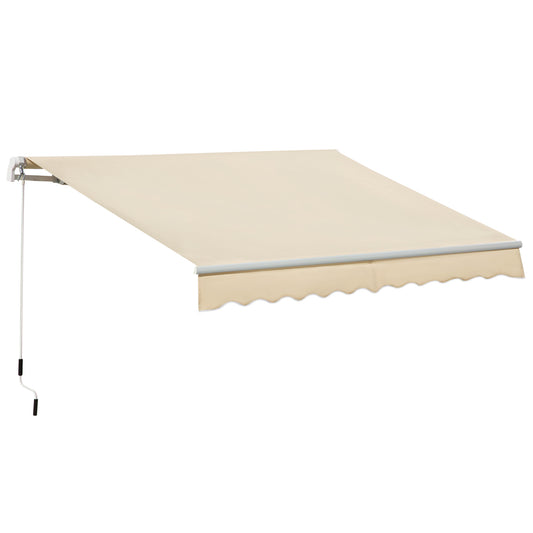 3.5M x 2.5M Manual Awning Canopy Retractable Sun Shade Shelter