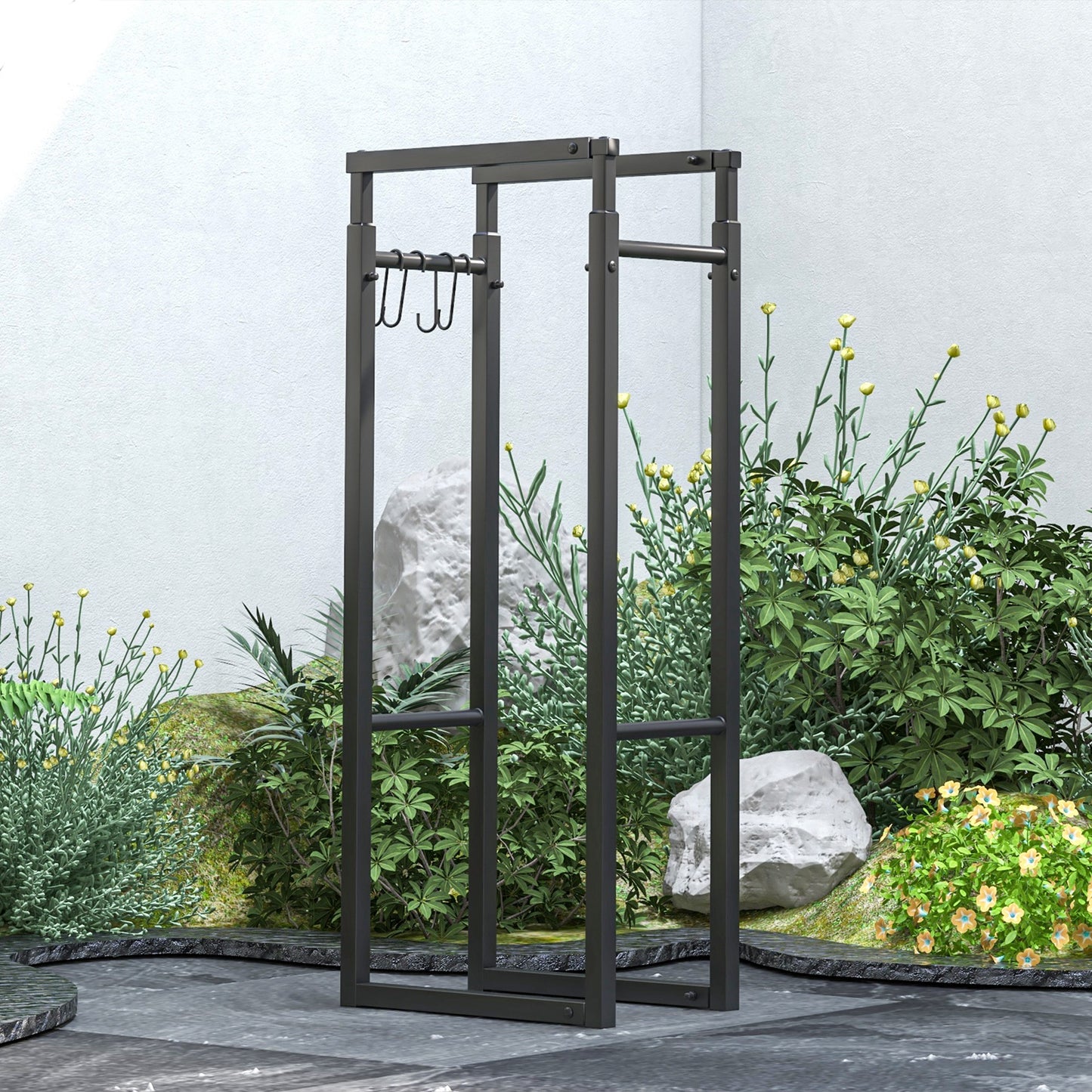 40-65/100-150cm Adjustable Metal Firewood Log Holder