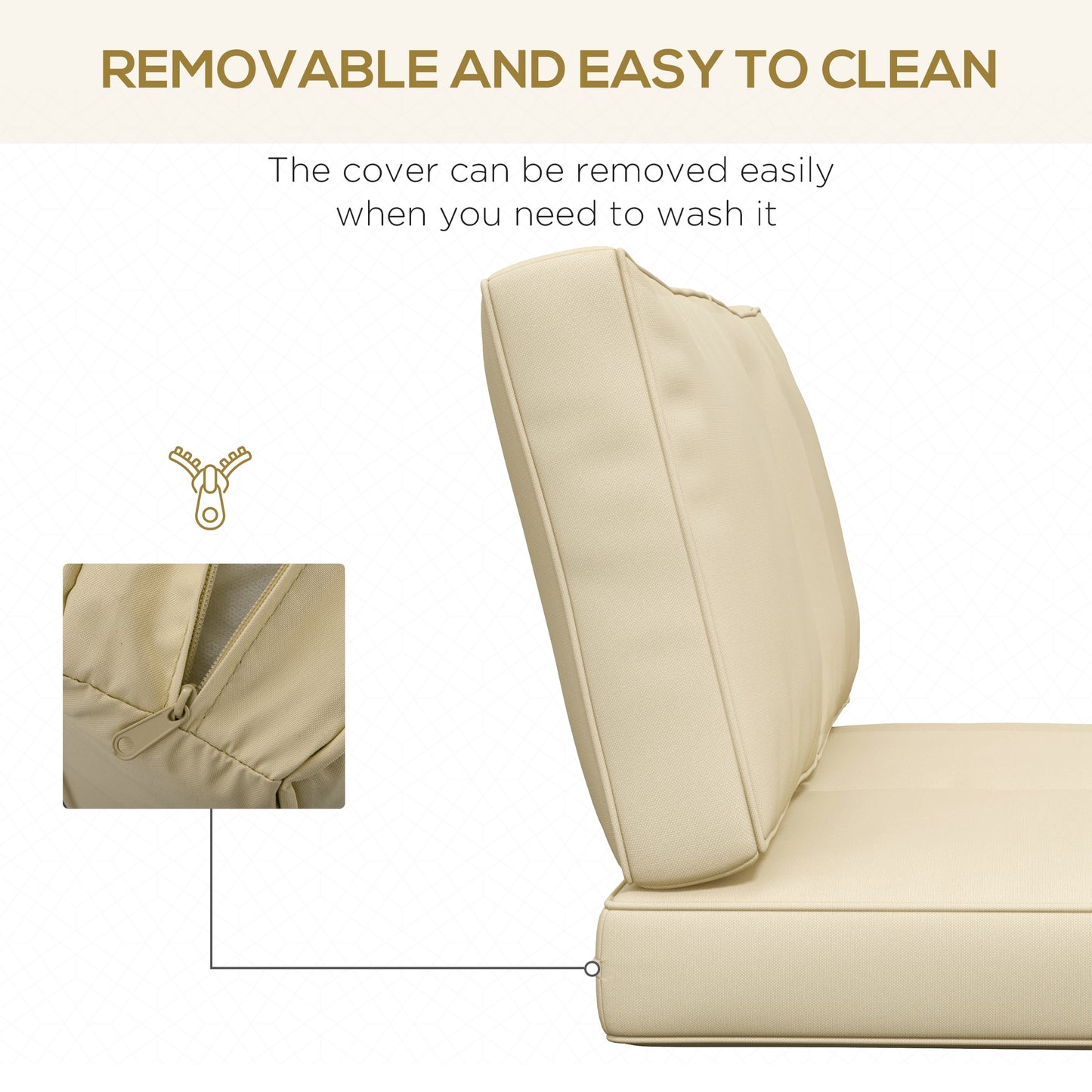 2 Seater Back and Seat Cushion Pillows Replacement