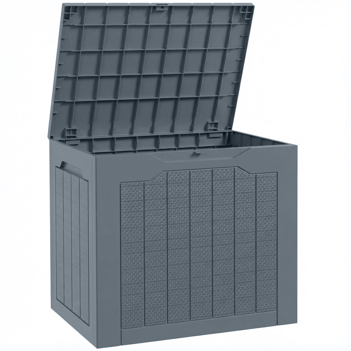93L Plastic Garden Storage Box, Outdoor Storage Box with Handles