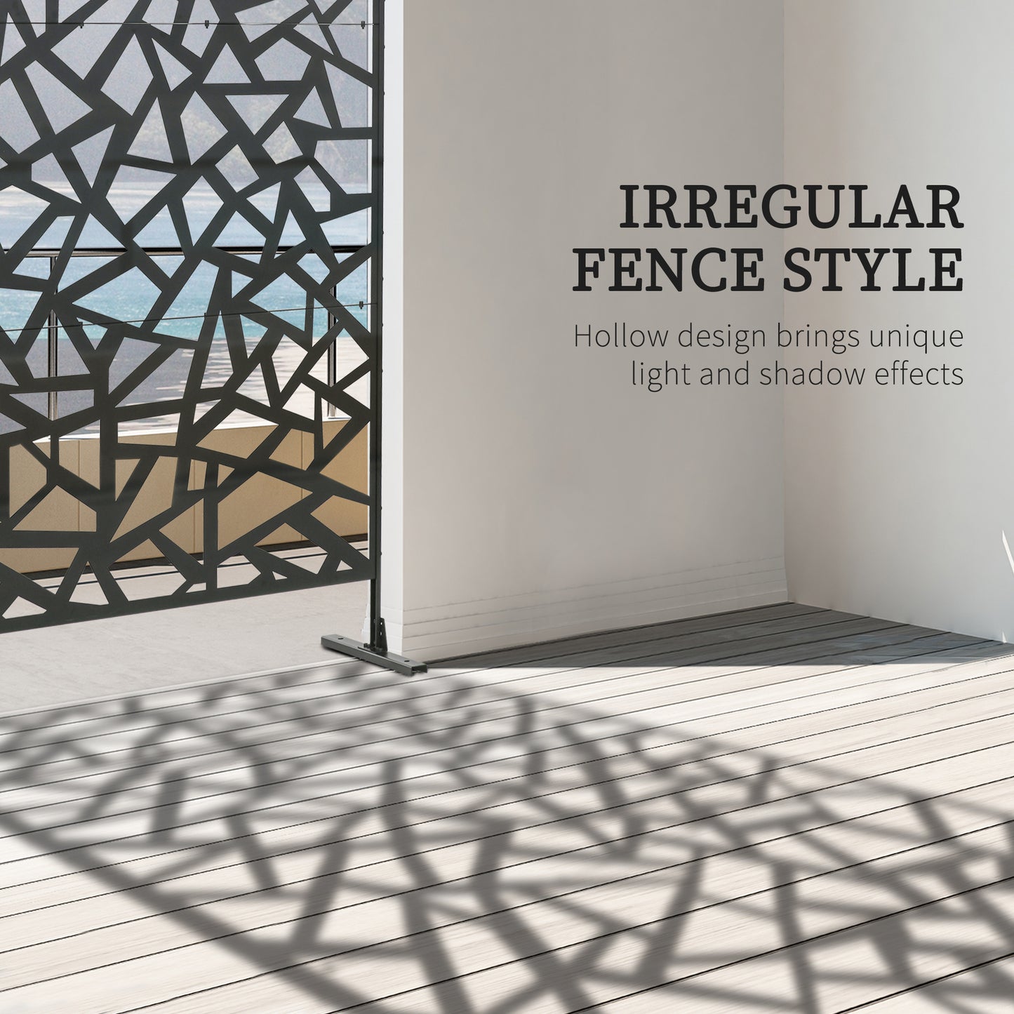 Freestanding Garden Partition Screen Metal Decorative Outdoor