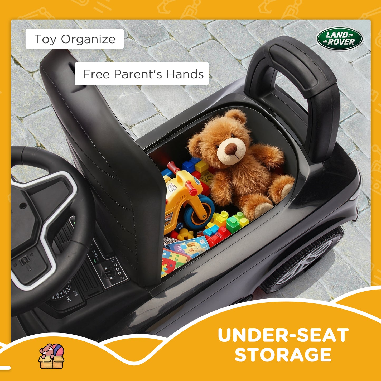 Land Rover Licensed Toddler Ride on Car with Horn, Engine Sounds