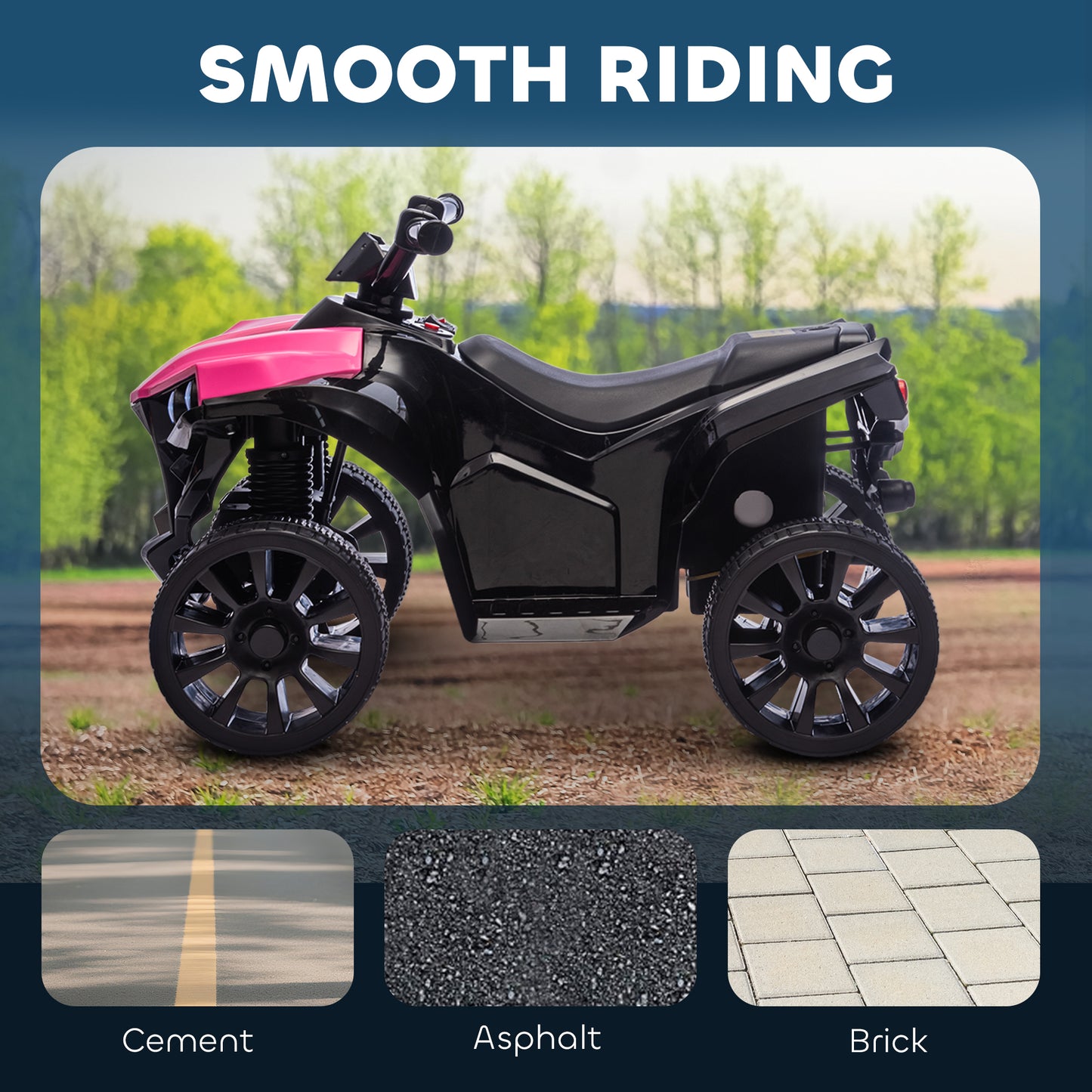 6V Kids ATV, 4 Wheeler Electric Ride on Car with Music