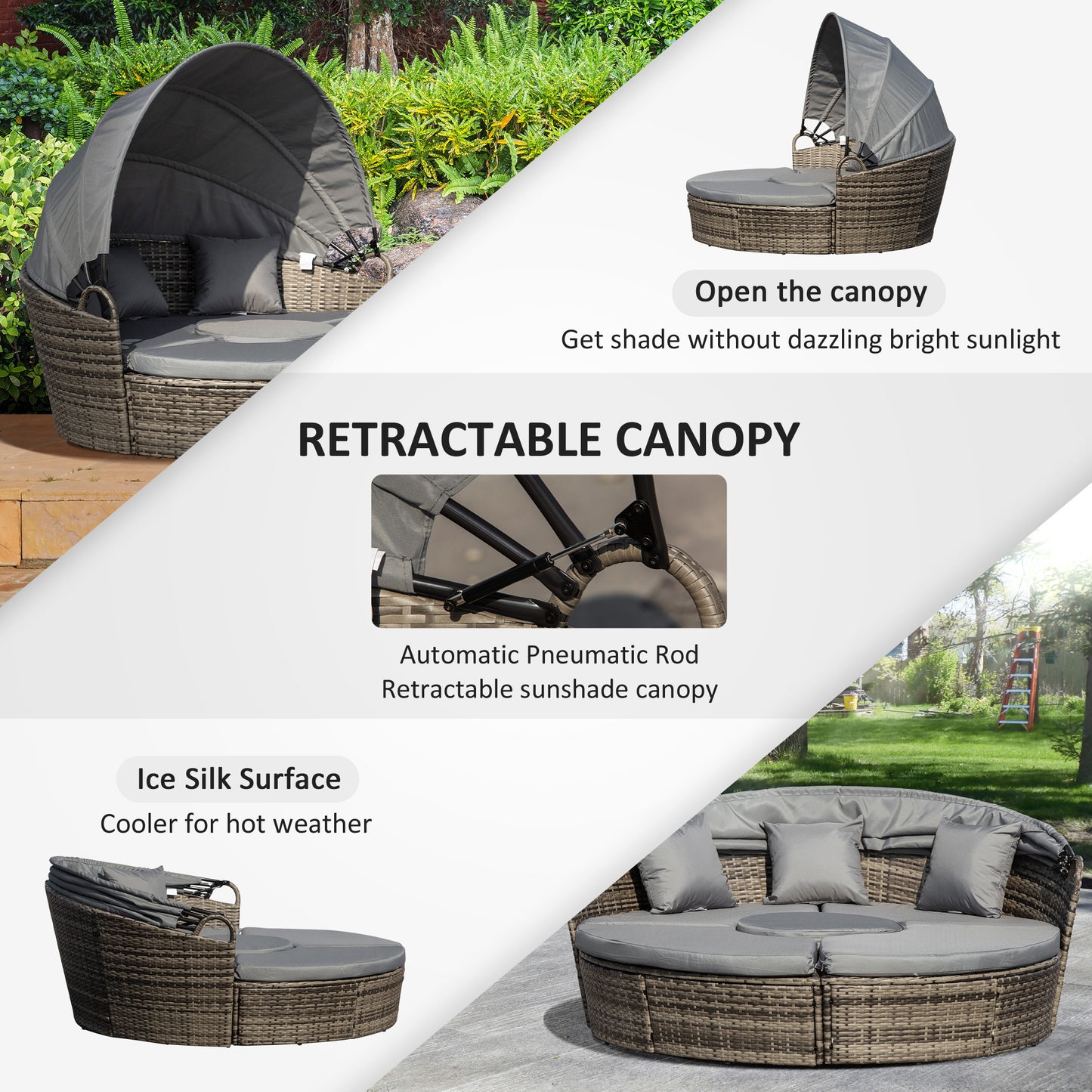 Outdoor PE Rattan Garden Furniture with Cushioned (1)