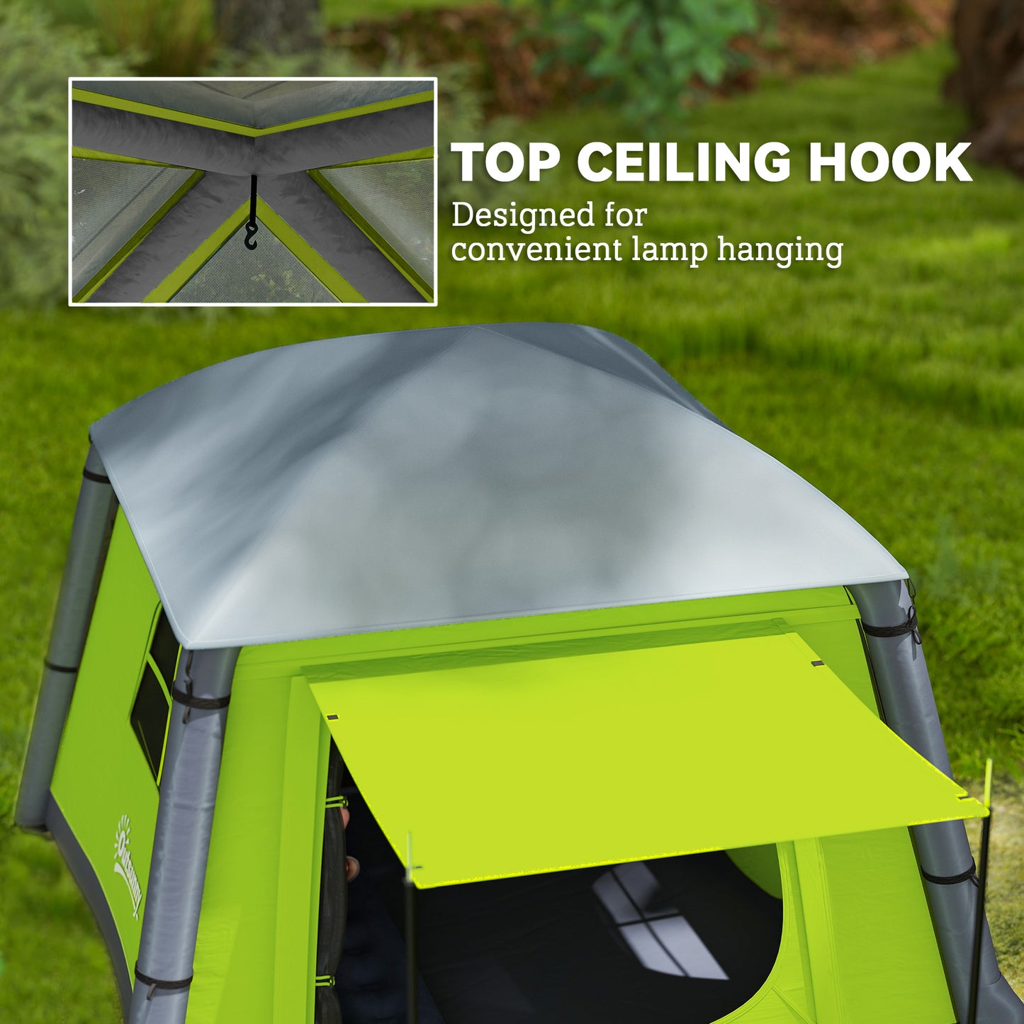 Inflatable Camping Tent w/ Hand Pump