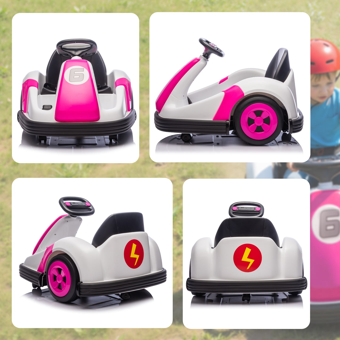 Kids Bumper Car with 360-Degree Rotation