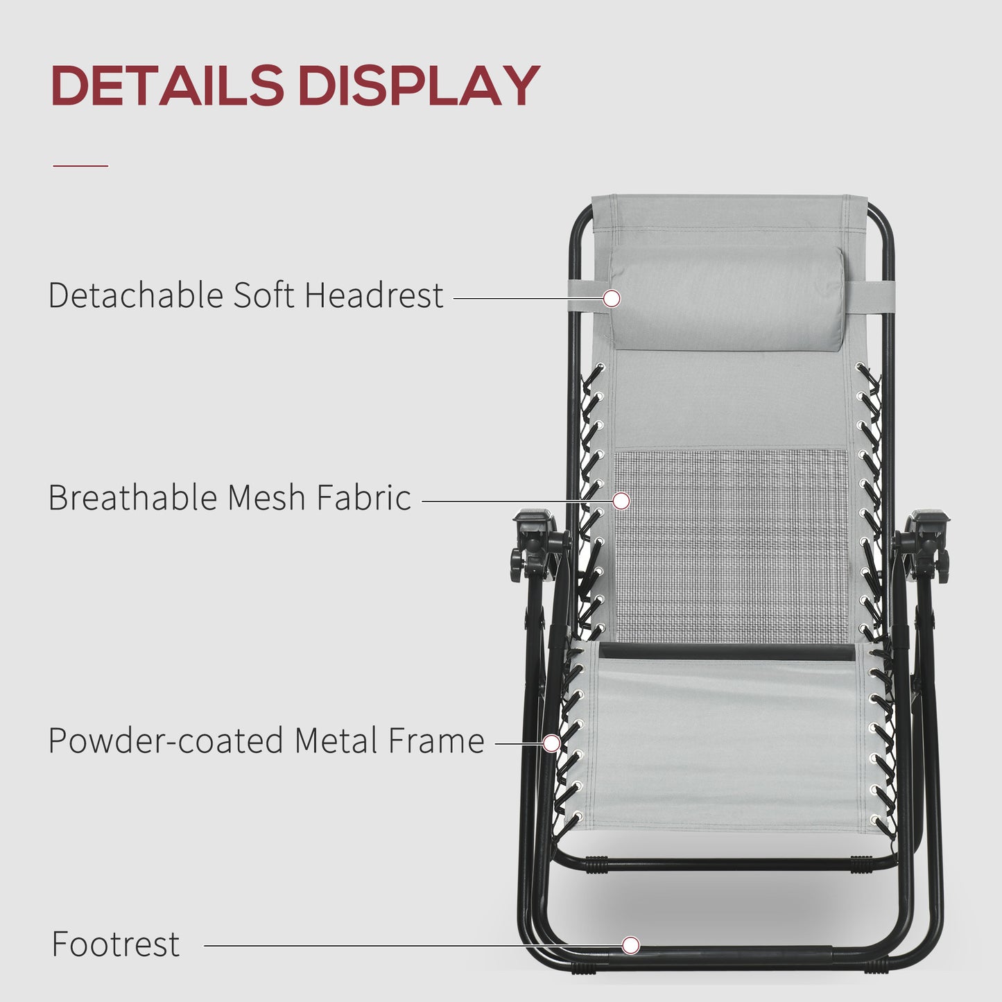 Garden Recliner Chairs Set of 2