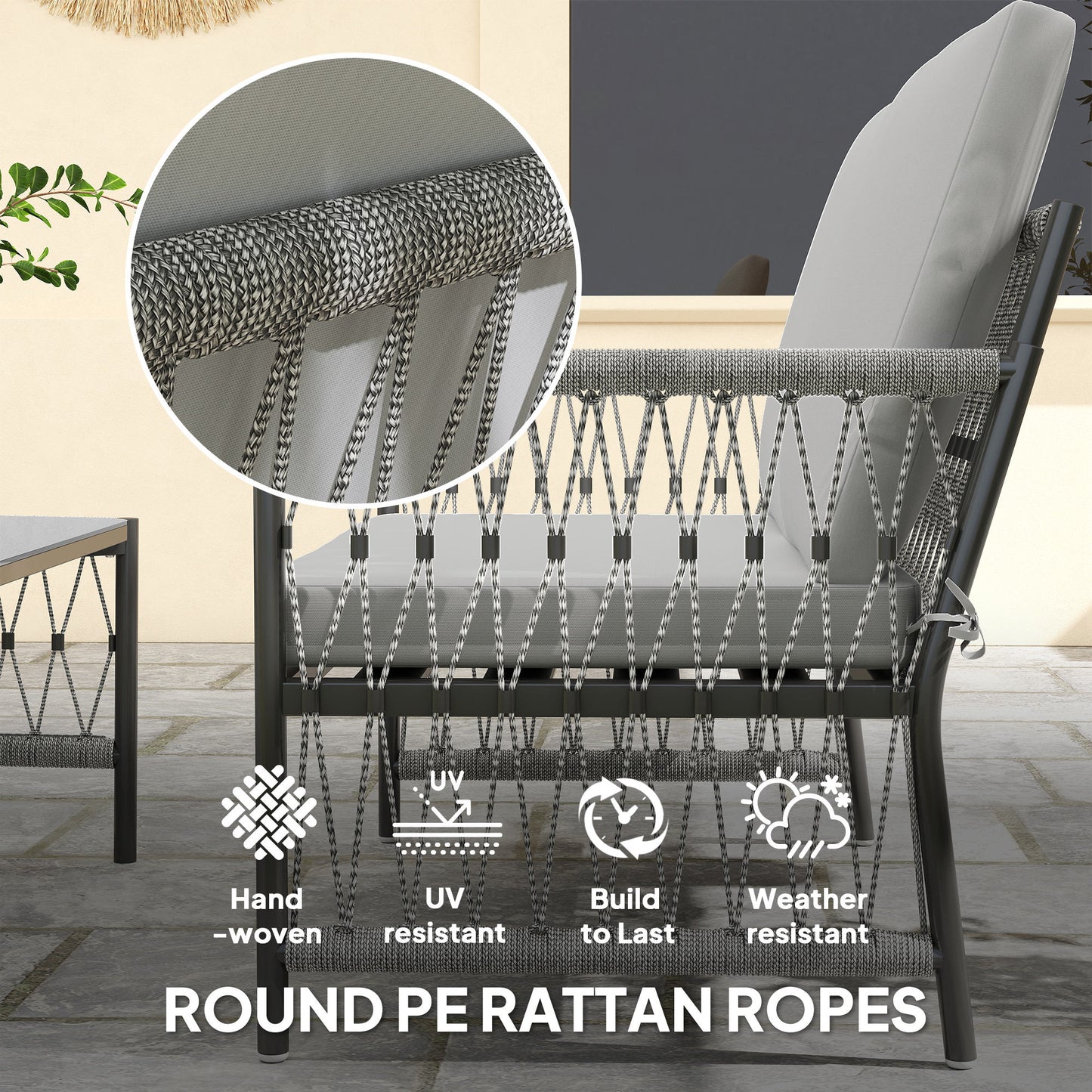 4 Piece Rattan Garden Furniture Set (1)