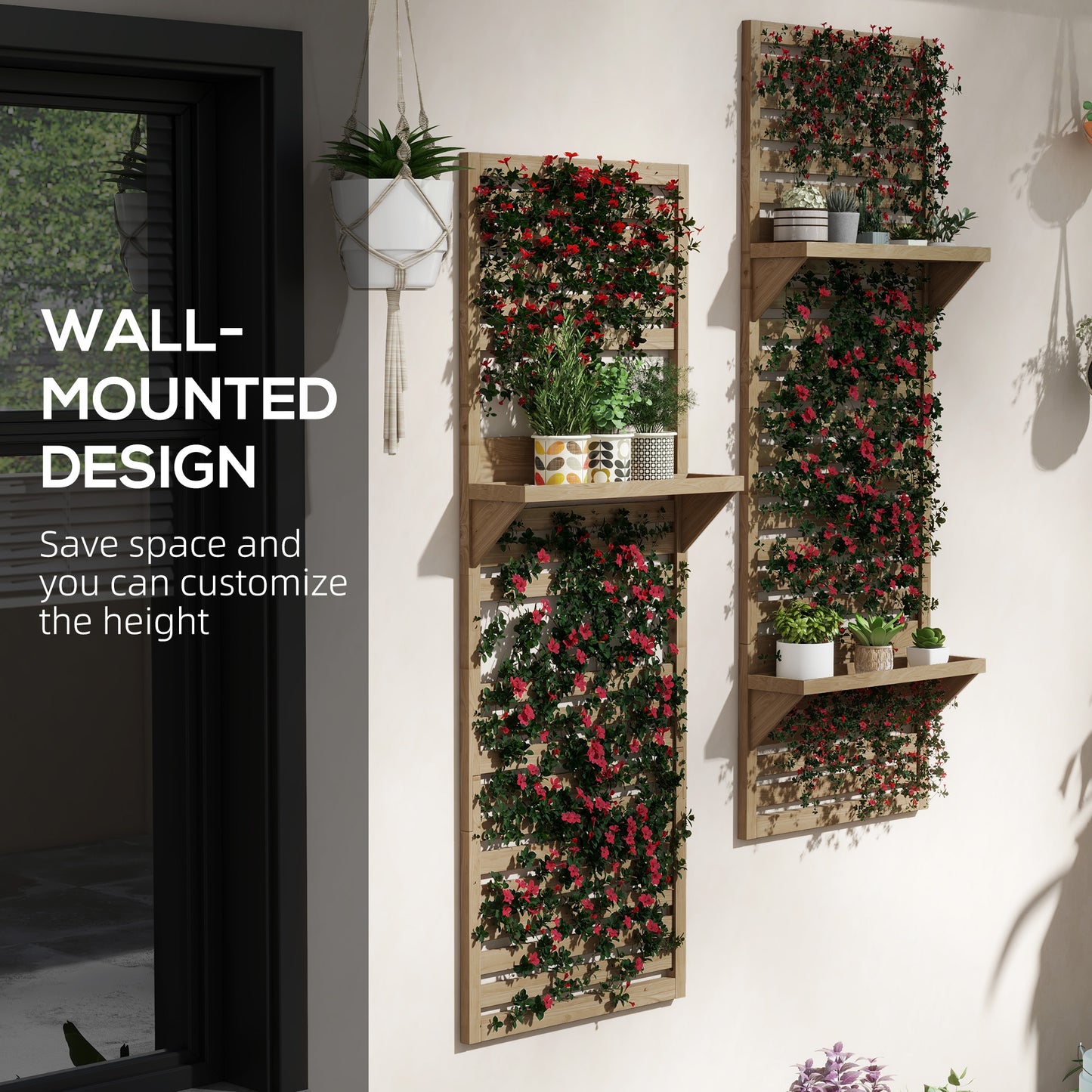 Wall Mounted Plant Stands Set of 2