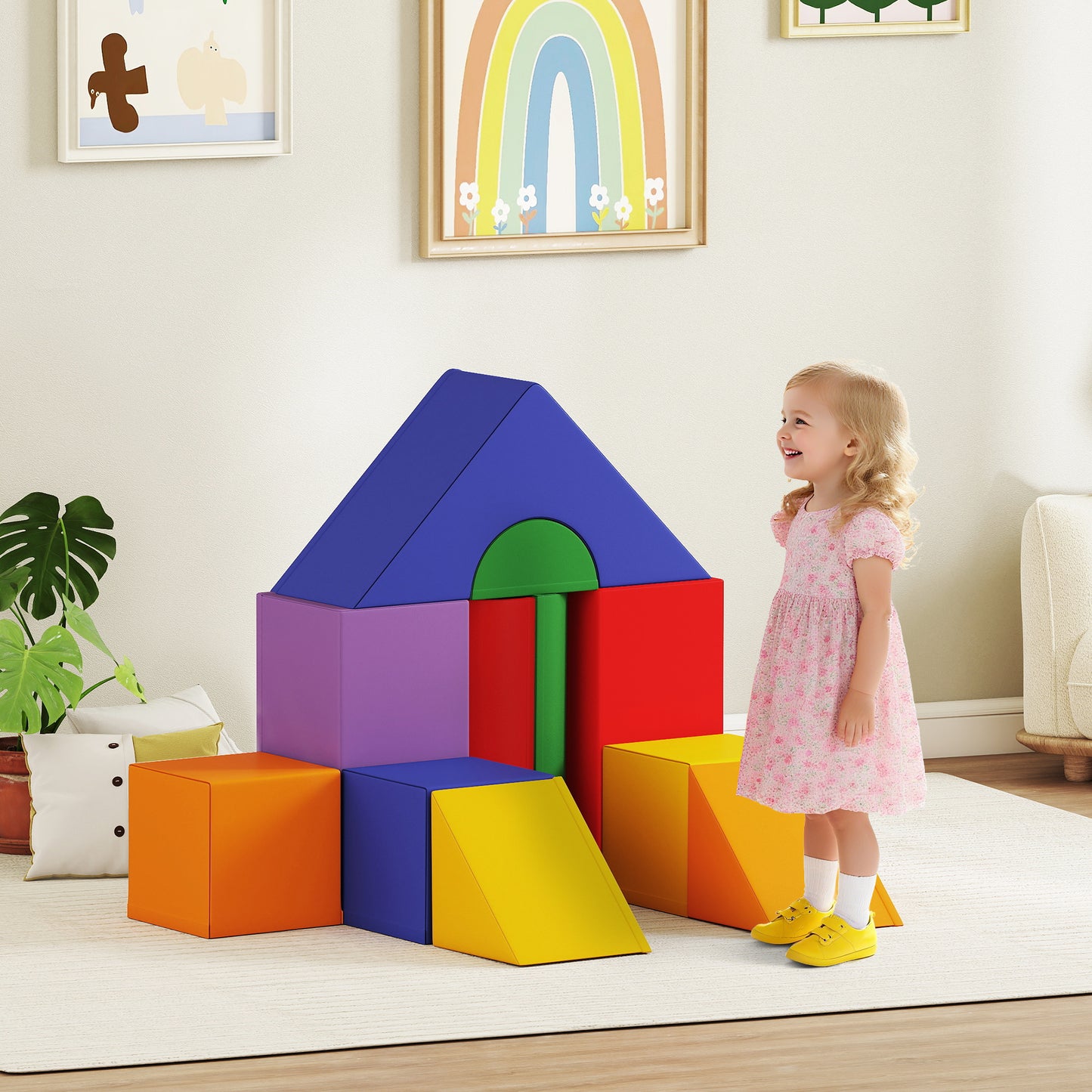 11-Piece Kids Soft Play Set, Foam Block, Toys for Climbing, Crawling