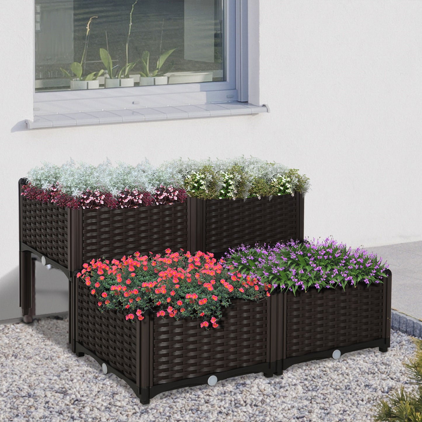 26L Garden Raised Bed Elevated Patio Flower Plant Planter Box PP