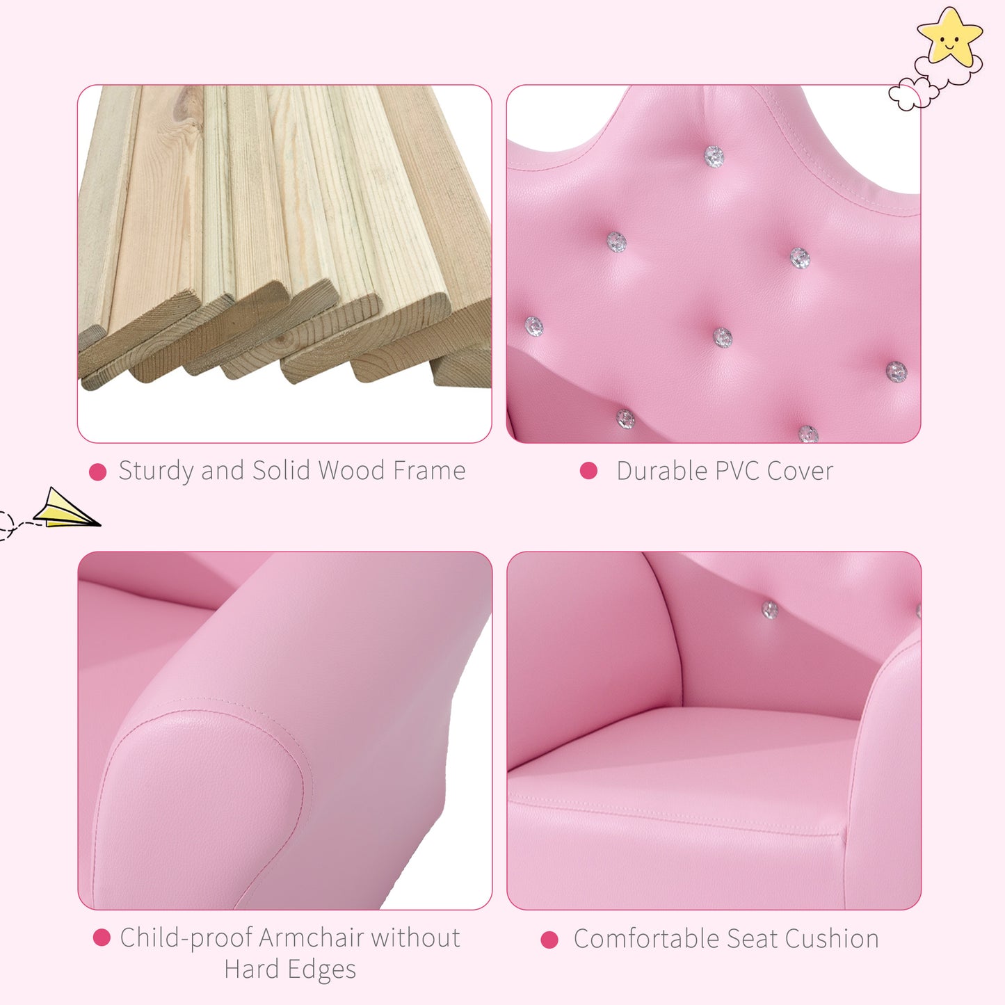 Children Kids Sofa Set Armchair Chair Seat
