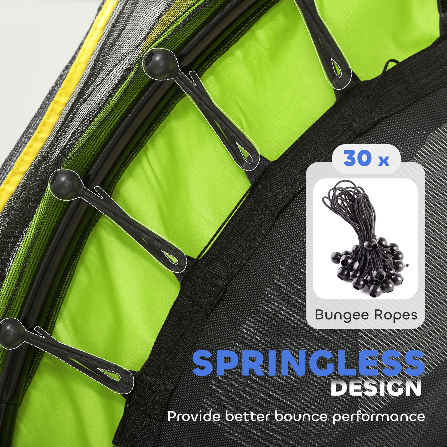 Kids Trampoline, with Enclosure Net, Steel Frame, for Ages 3-6 Years