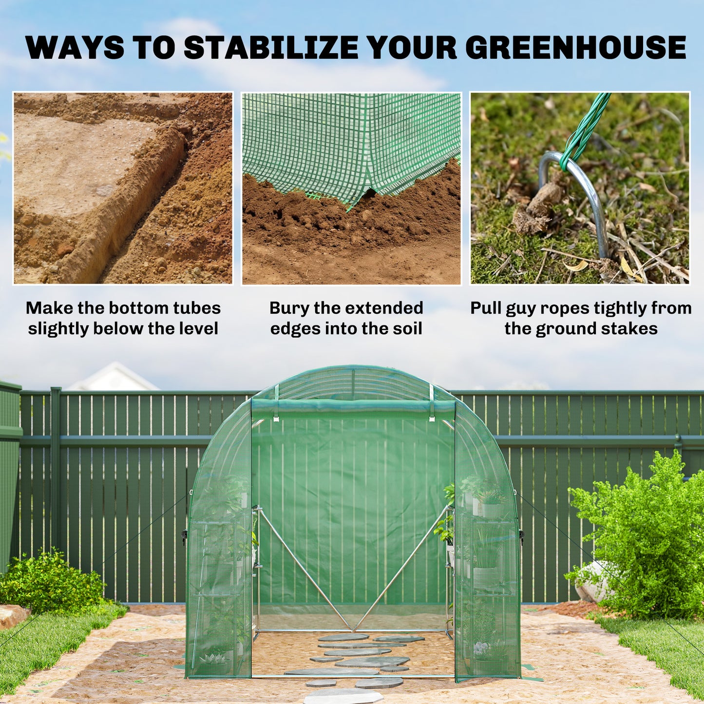 Walk-in Greenhouse with Shelves (1)