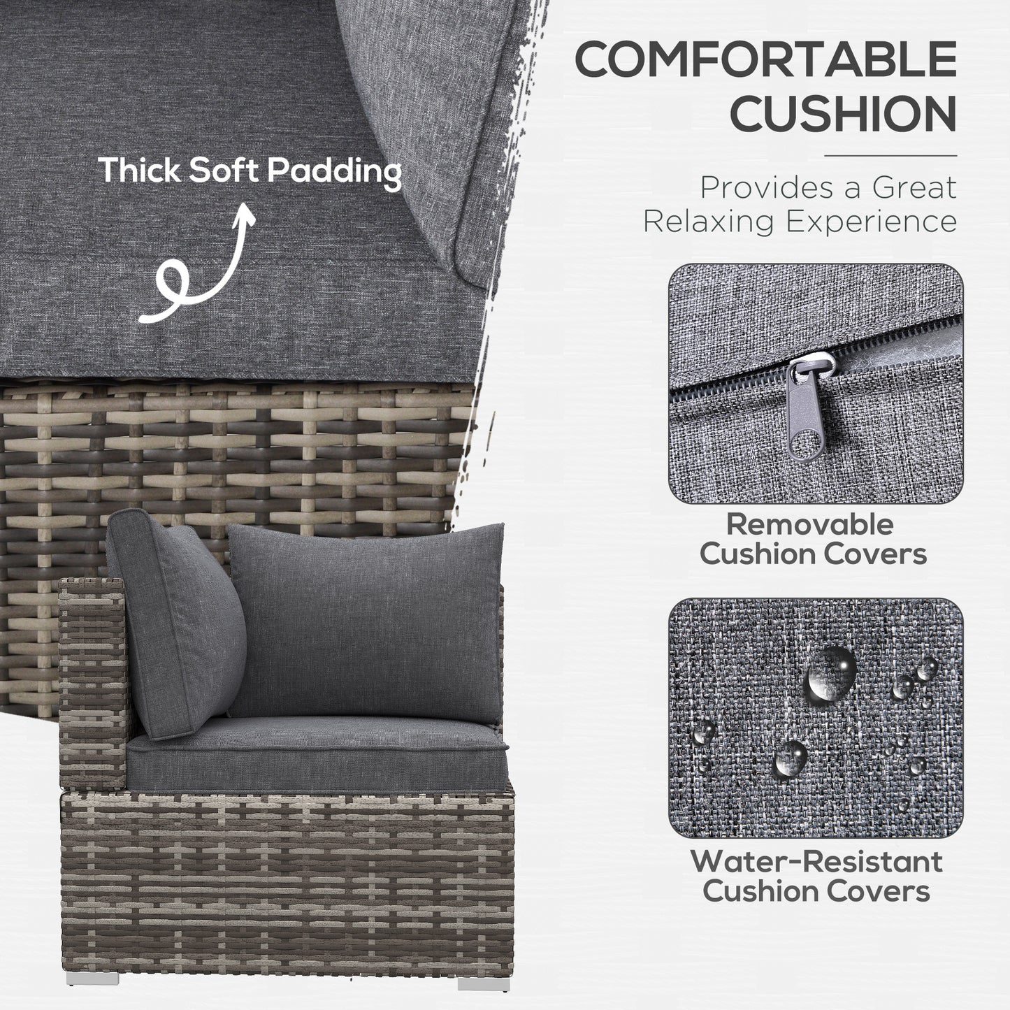 Outdoor PE Rattan Corner Sofa (1)