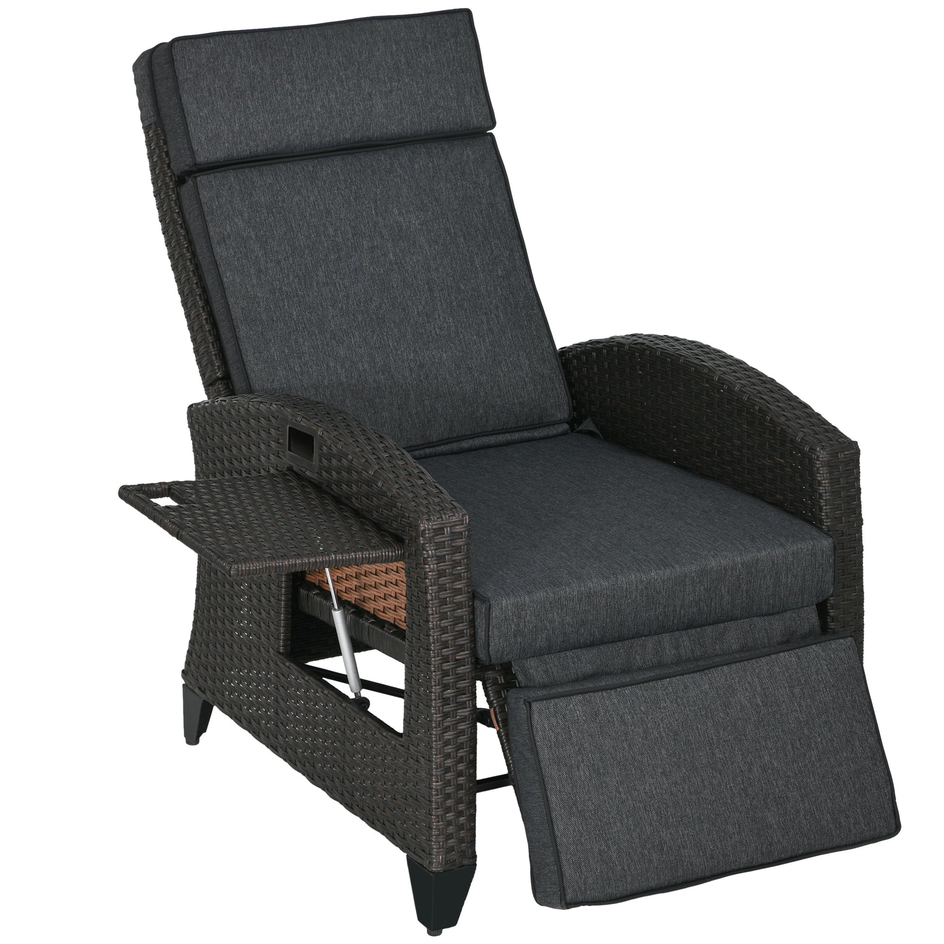 Outdoor Recliner Chair with Adjustable Backrest and Footrest (1)